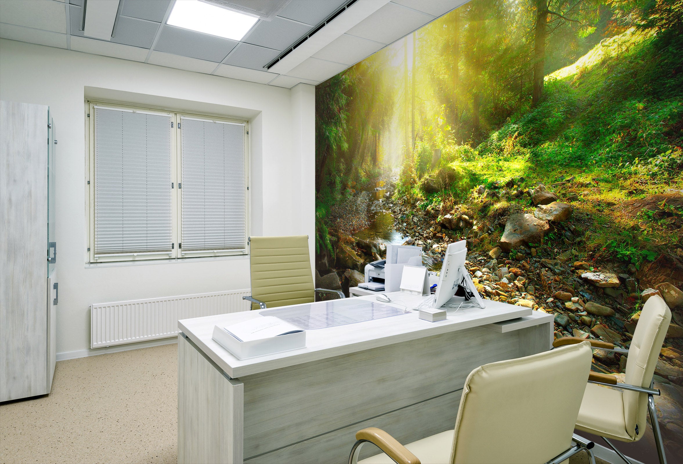 3D Sunset Stone 056 Wall Murals