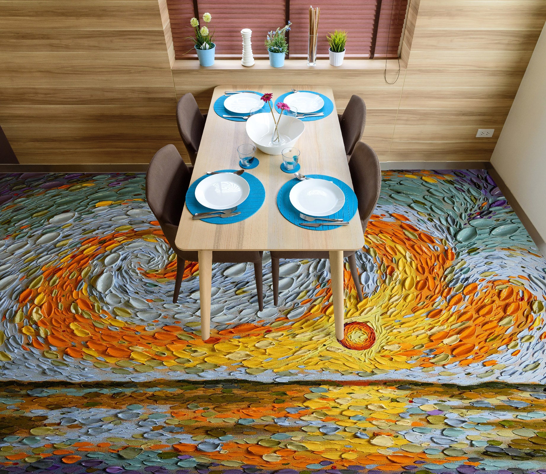 3D Sky Sunset Sun 102153 Dena Tollefson Floor Mural Wallpaper Murals Self-Adhesive Removable Print Epoxy