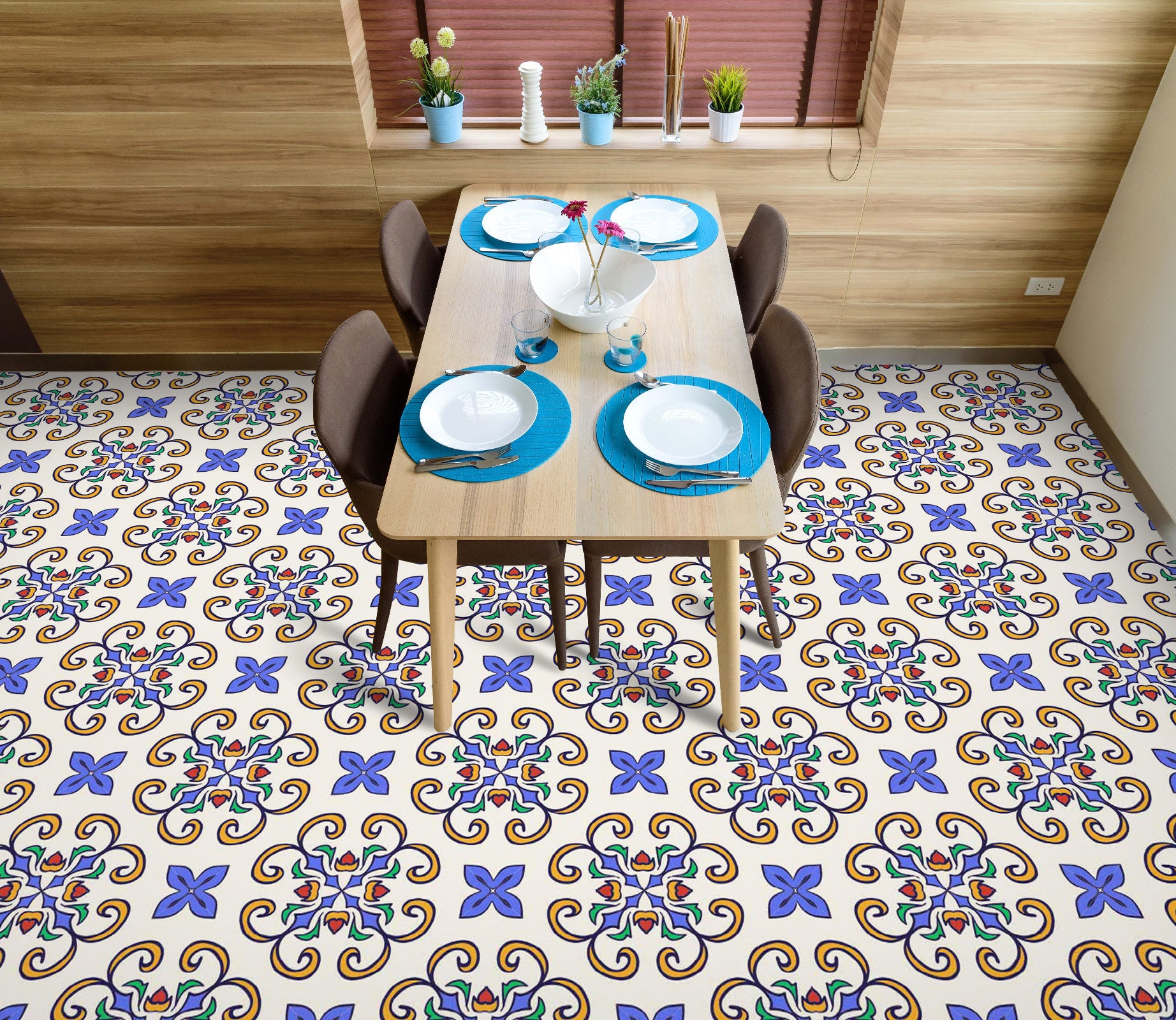 3D Elegant Pattern Design 648 Floor Mural Wallpaper Murals Rug & Mat Print Epoxy waterproof bath floor