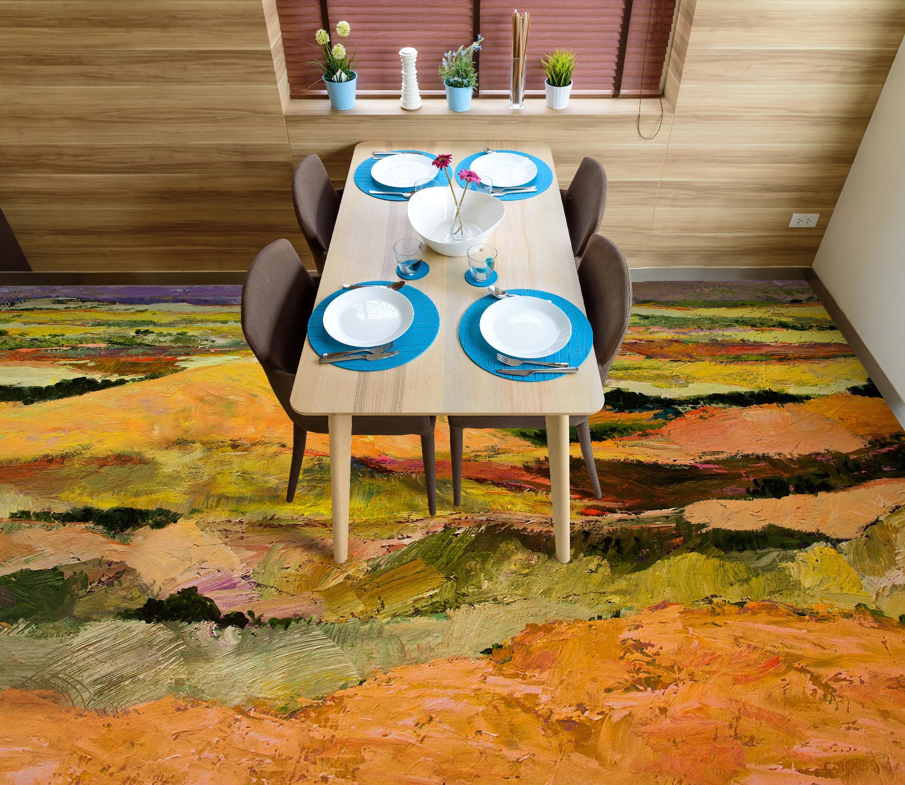 3D Brown Texture 9926 Allan P. Friedlander Floor Mural Wallpaper Murals Self-Adhesive Removable Print Epoxy