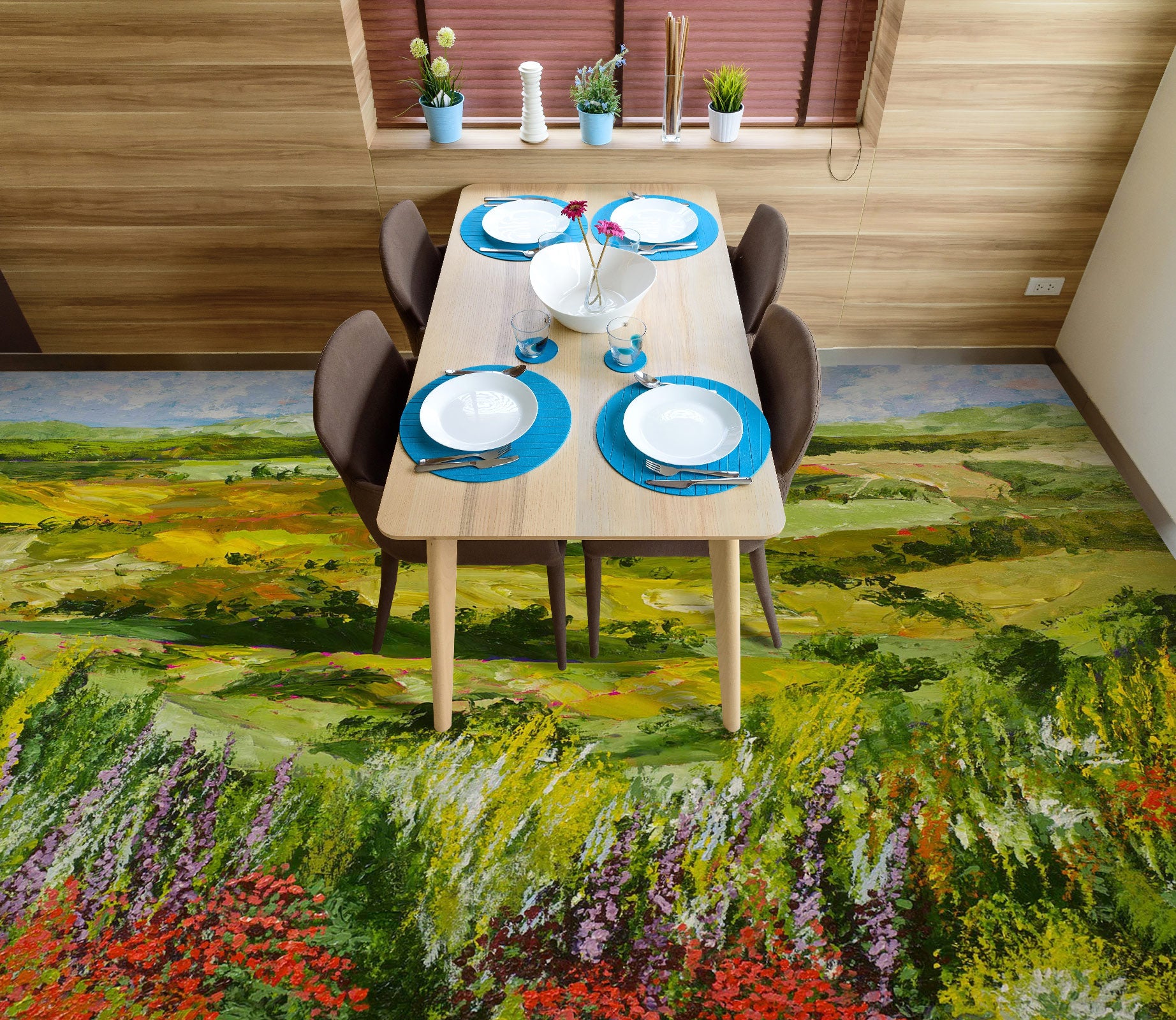 3D Field Grass 9556 Allan P. Friedlander Floor Mural Wallpaper Murals Self-Adhesive Removable Print Epoxy