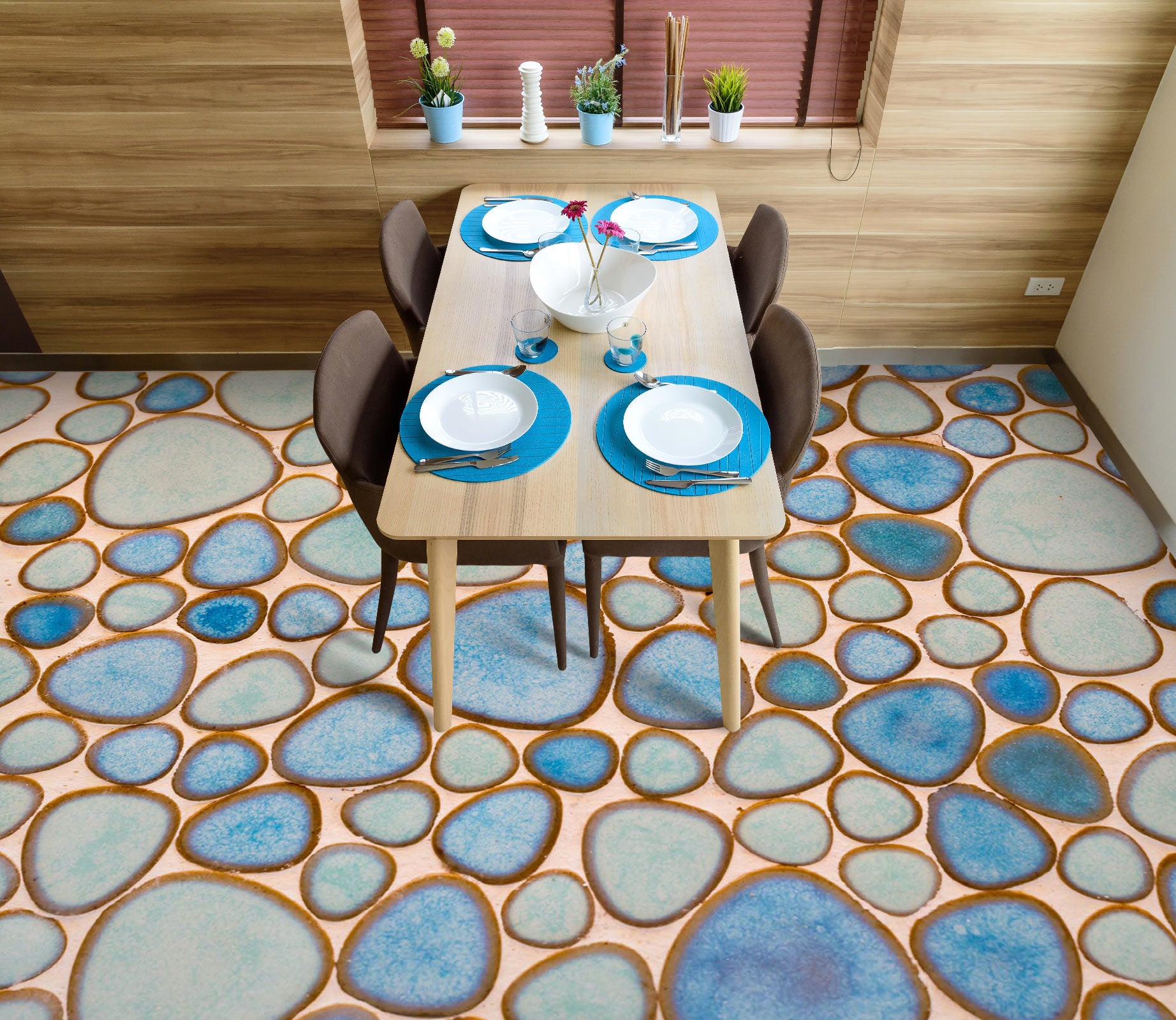 3D Cute Color Shapes 618 Floor Mural Wallpaper Murals Rug & Mat Print Epoxy waterproof bath floor