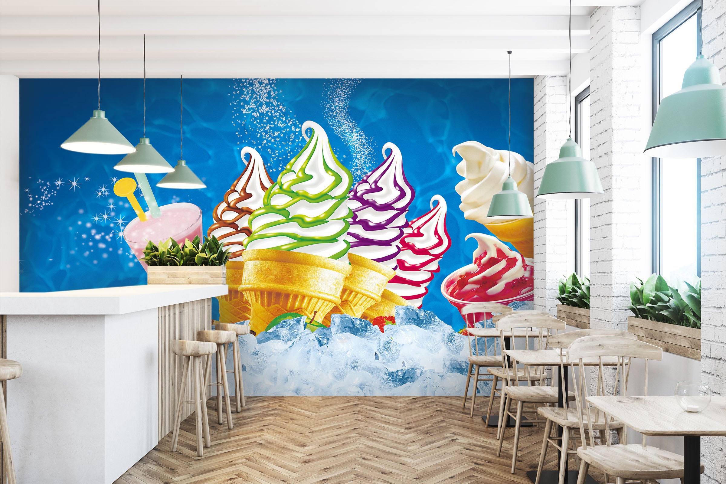 3D Delicious Ice Cream 251 Wall Murals