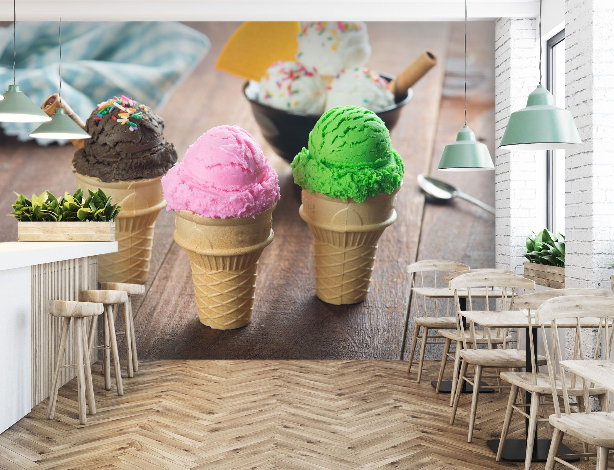 3D Round Ice Cream 432 Wallpaper AJ Wallpaper 2