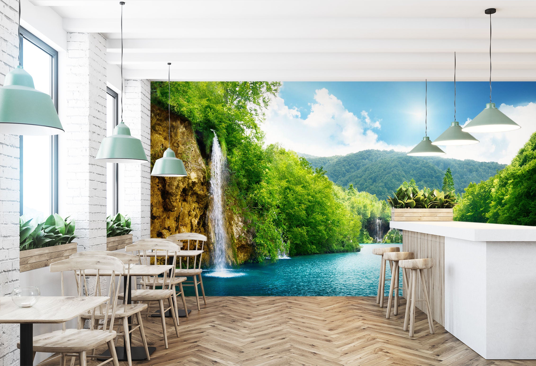 3D Mountain Jungle 57234 Wall Murals