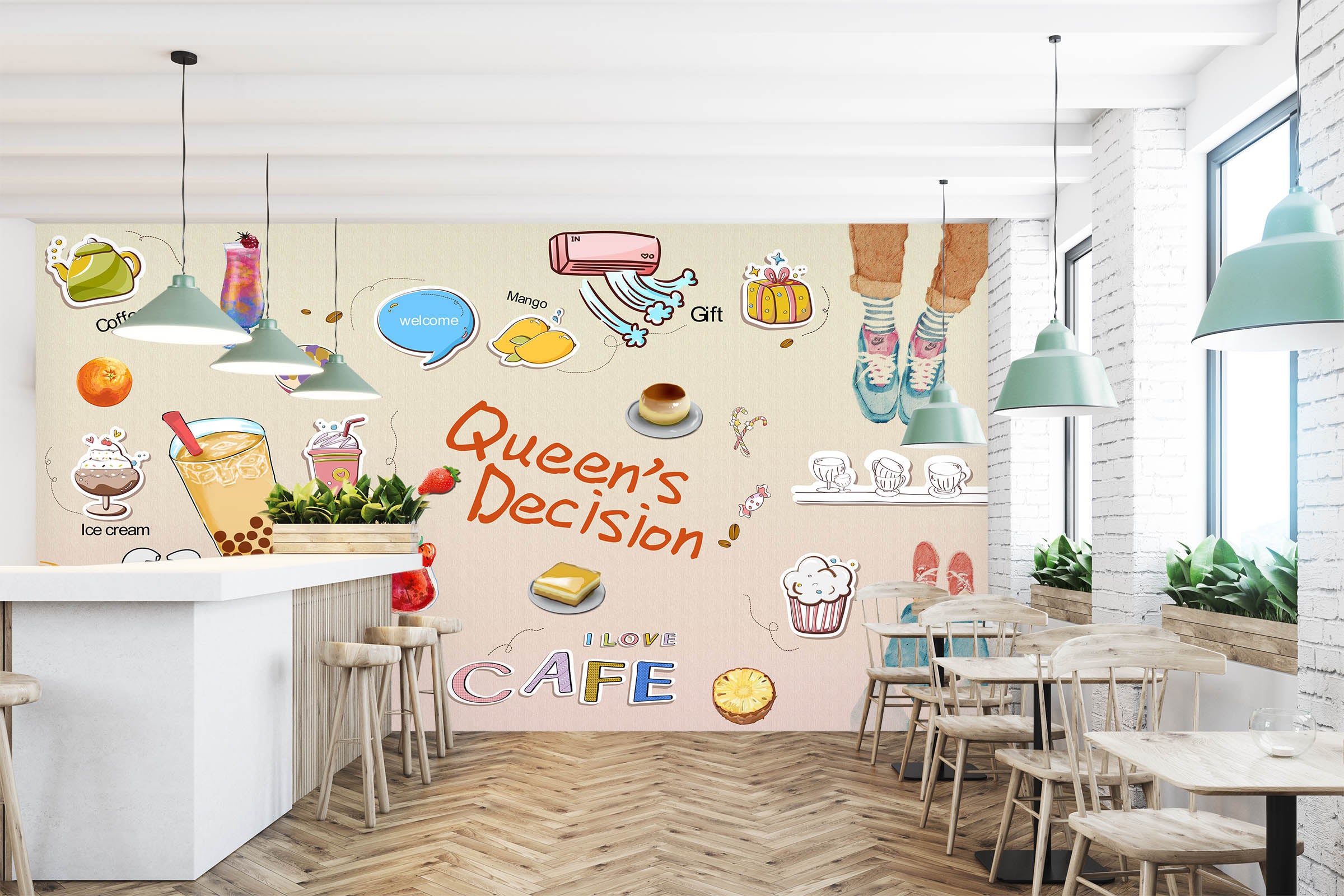 3D Summer Drink 3025 Wall Murals