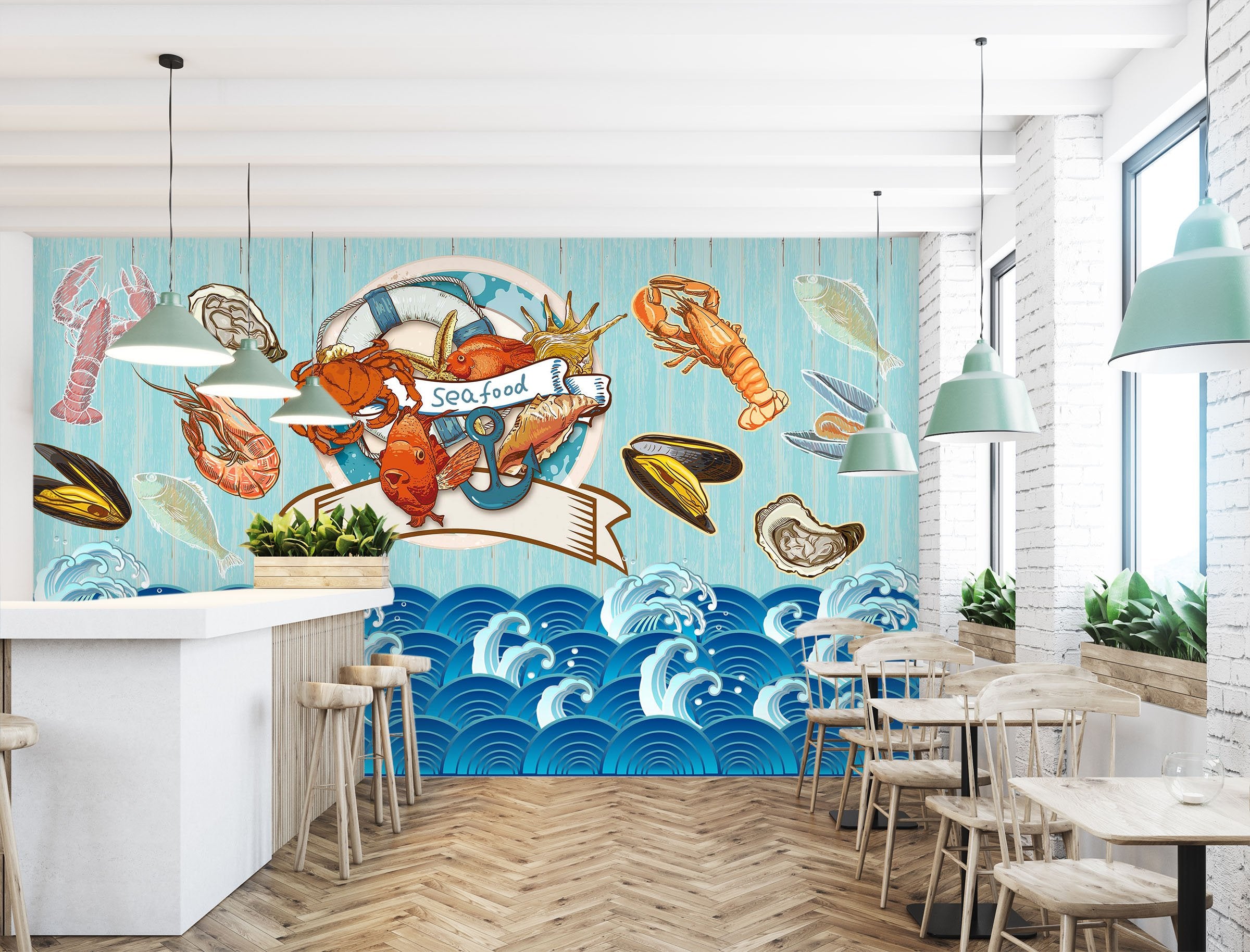 3D Big Waves 1496 Wall Murals Wallpaper AJ Wallpaper 2