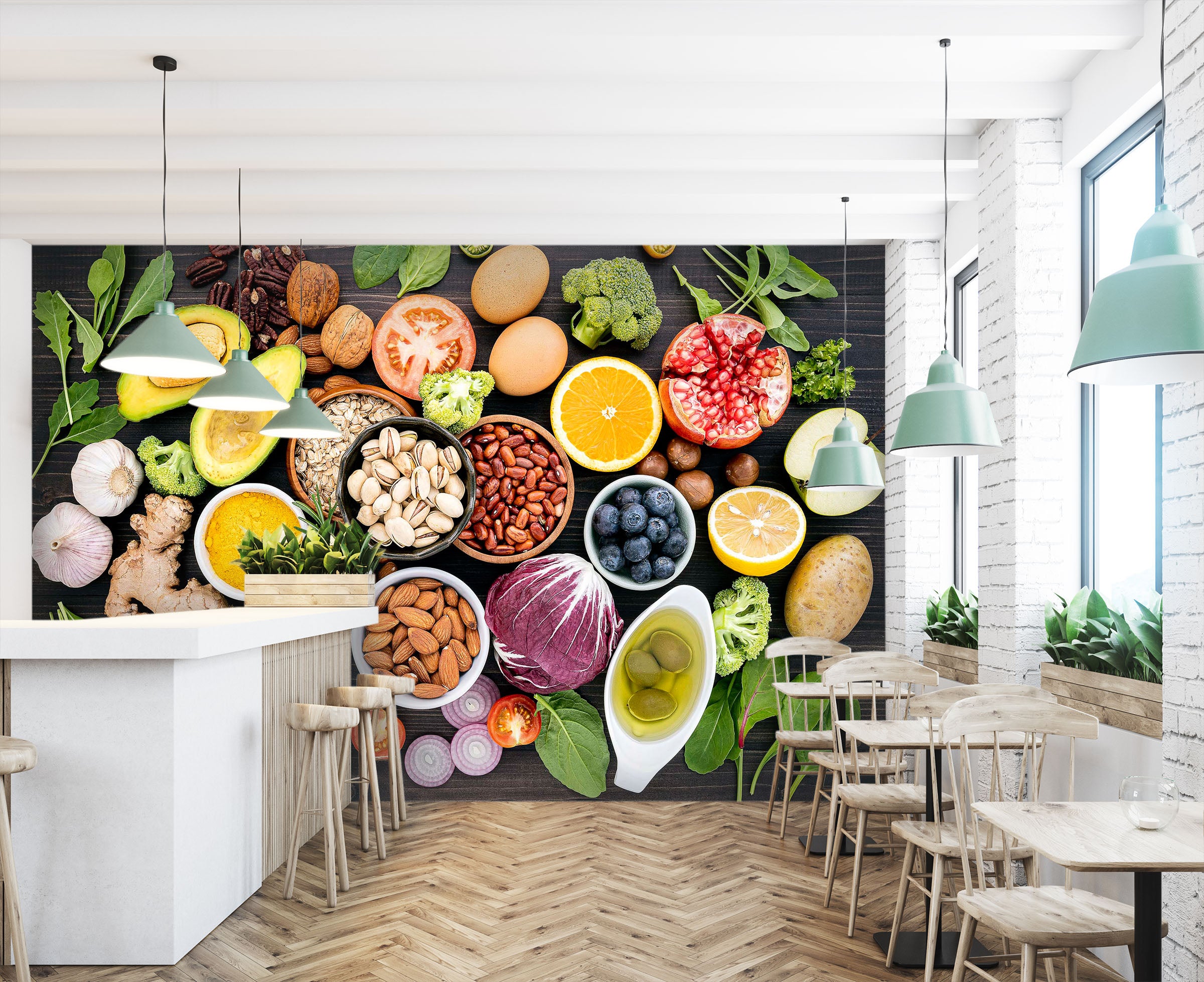 3D Vegetable And Fruit 1451 Wall Murals