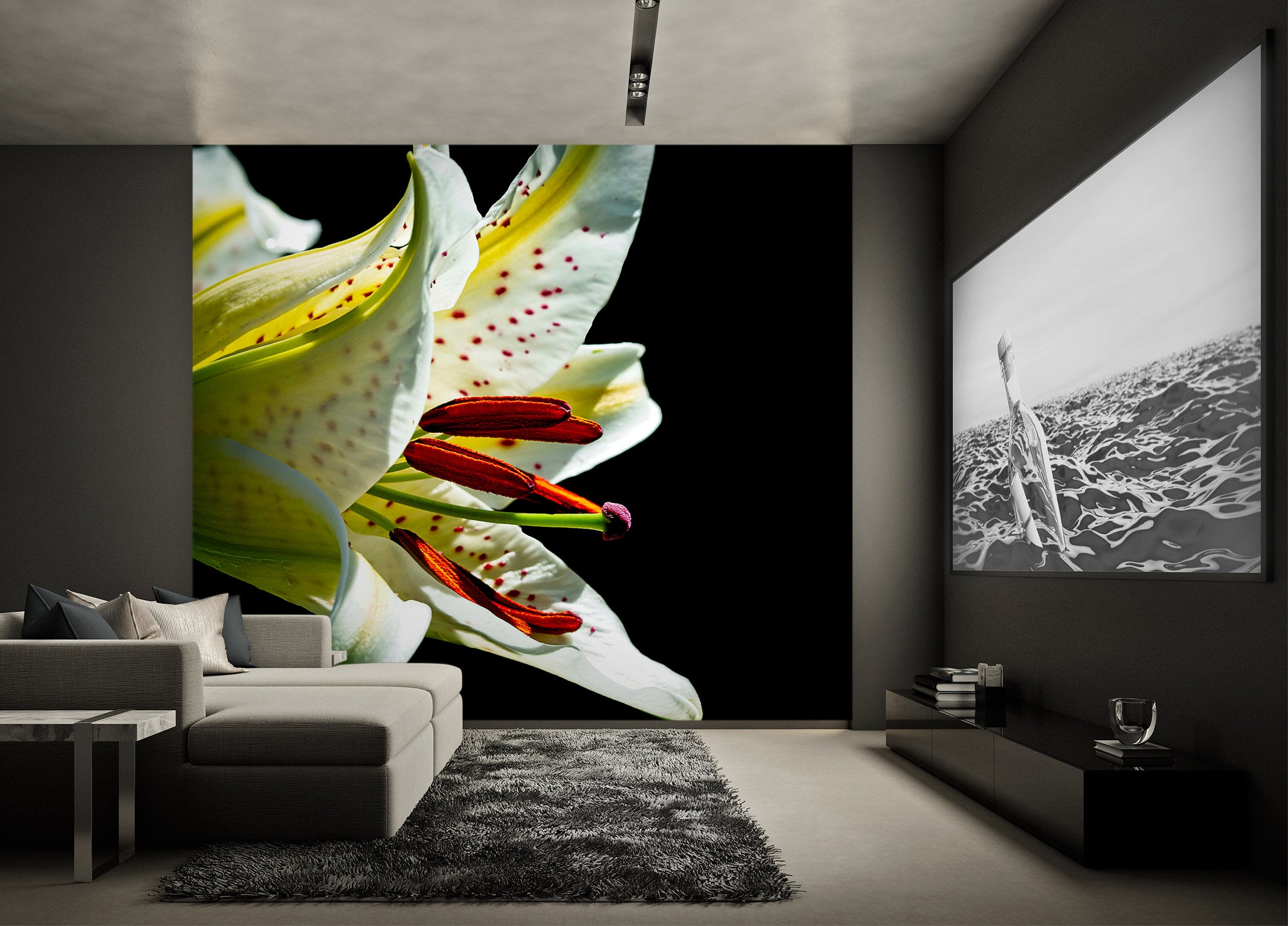 3D Fragrance Lily 1405 Kathy Barefield Wall Mural Wall Murals