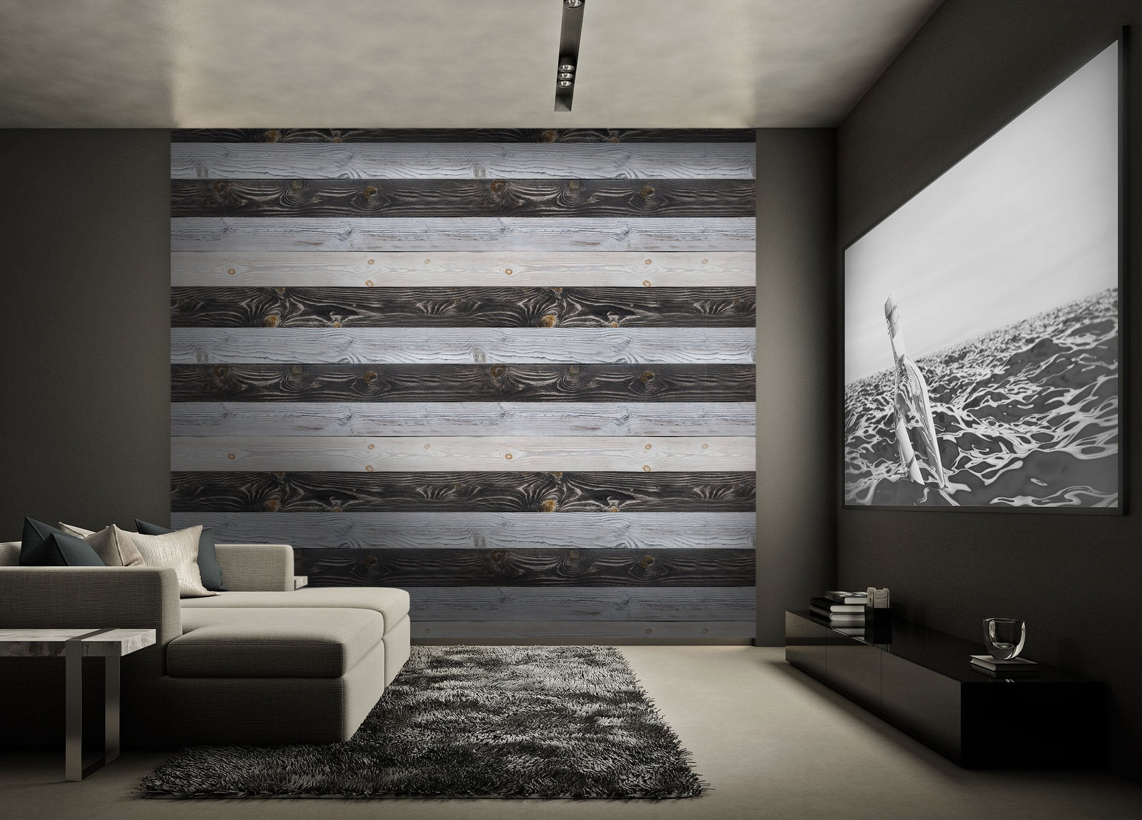 3D Black Wooden Board 05 Wall Murals Wallpaper AJ Wallpaper 2