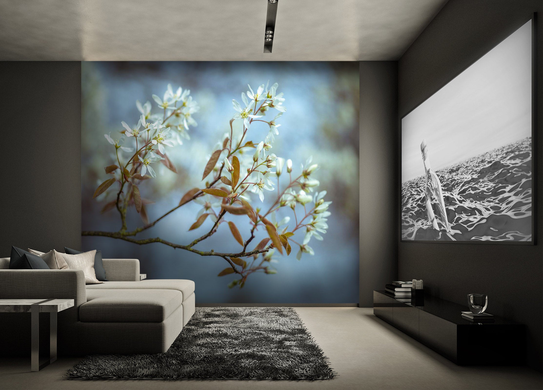 3D White Plum 006 Assaf Frank Wall Mural Wall Murals