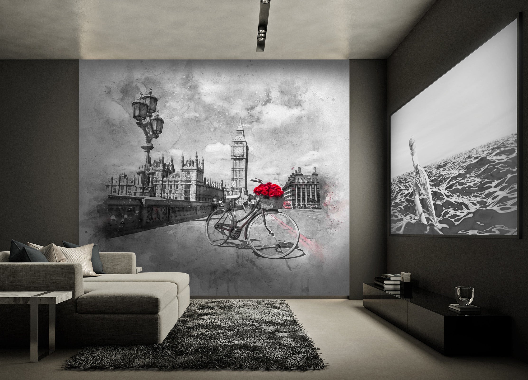 3D Street Light Bike 022 Assaf Frank Wall Mural Wall Murals