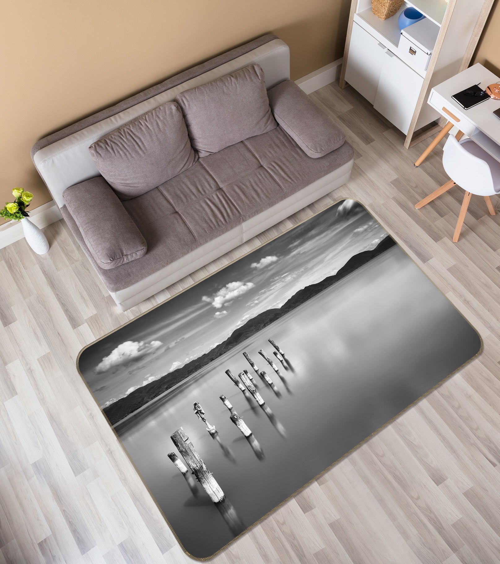 3D Still Water 1150 Marco Carmassi Rug Non Slip Rug Mat