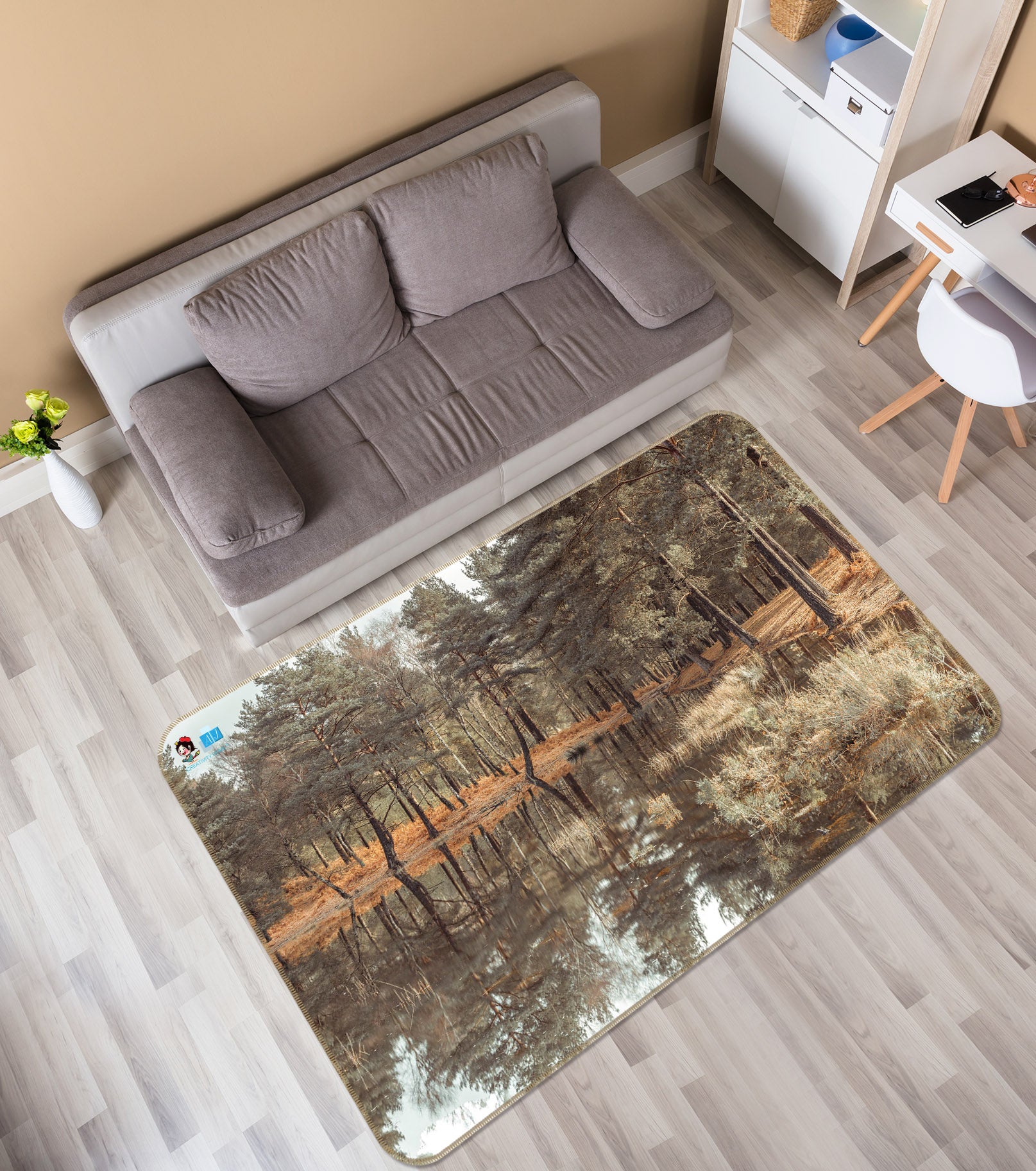 3D Outdoor Lake 6762 Assaf Frank Rug Non Slip Rug Mat