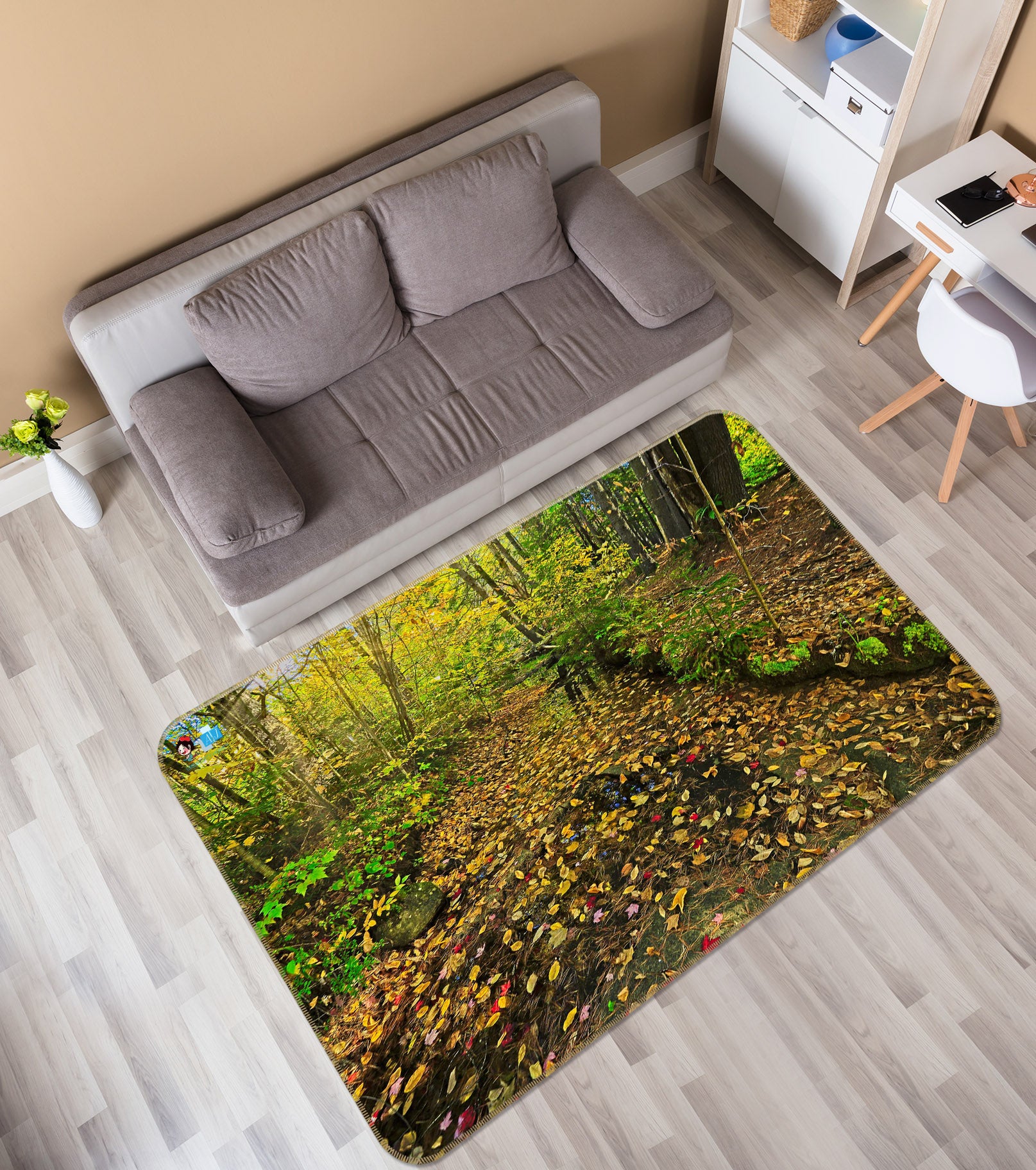 3D Leaf Creek 62218 Kathy Barefield Rug Non Slip Rug Mat