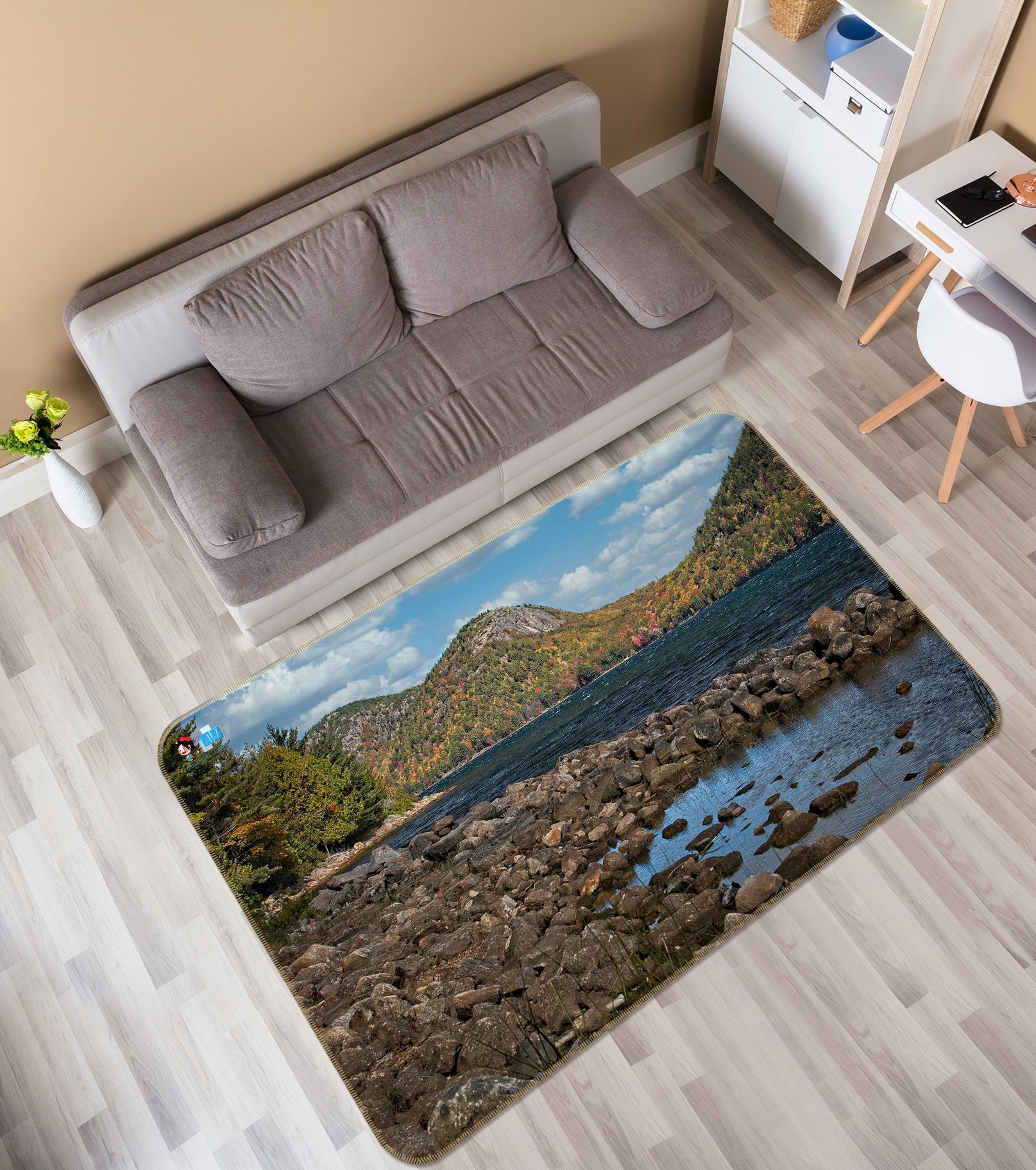 3D Mountains Rivers 62214 Kathy Barefield Rug Non Slip Rug Mat
