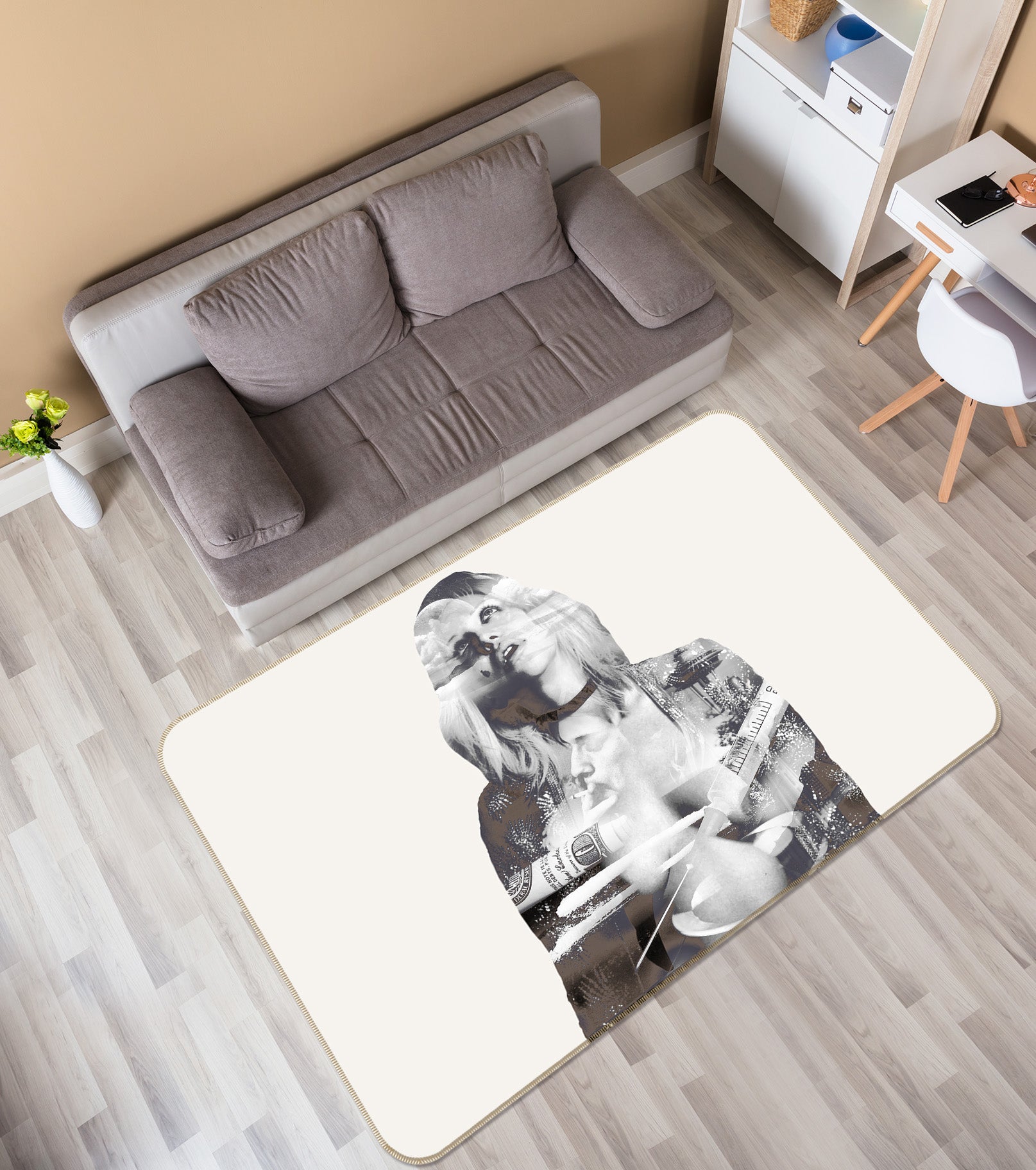3D Female Star 1049 Marco Cavazzana Rug Non Slip Rug Mat