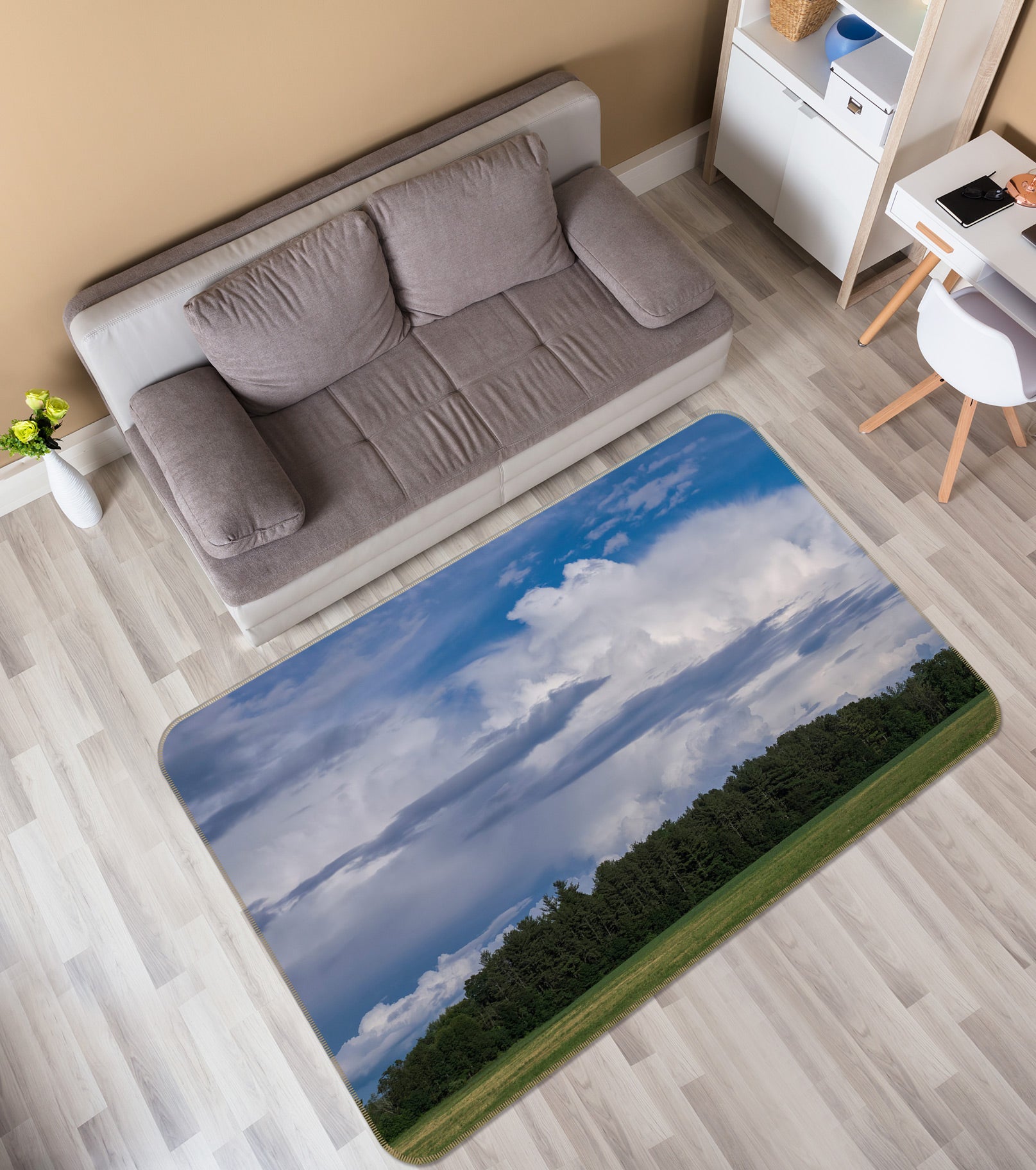 3D Lawn Forest 1024 Jerry LoFaro Rug Non Slip Rug Mat
