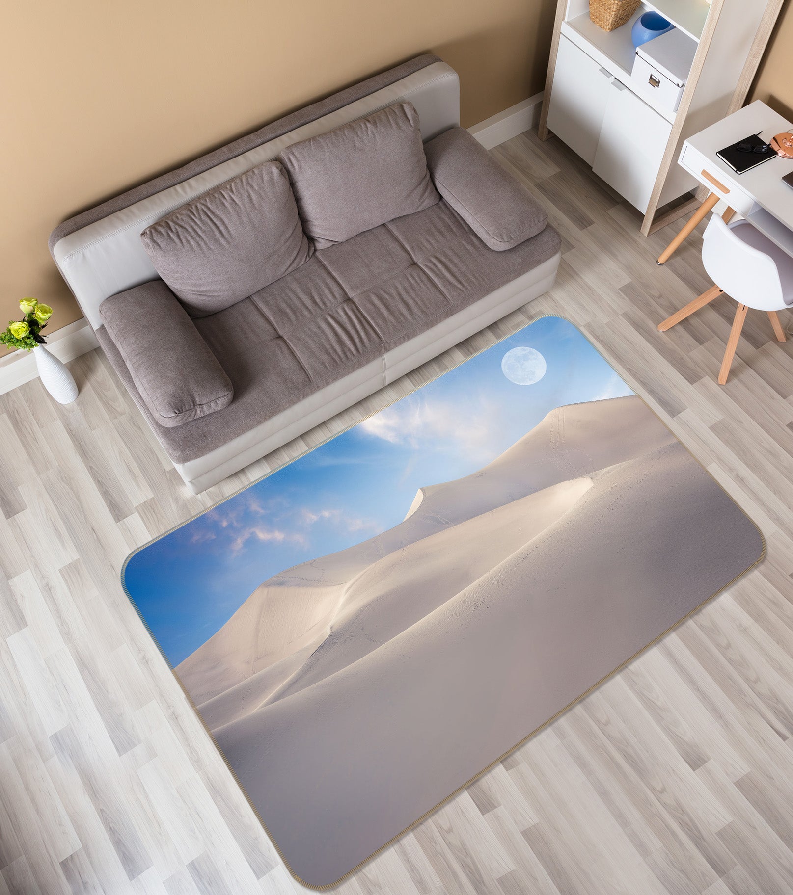 3D White Desert 1172 Marco Carmassi Rug Non Slip Rug Mat