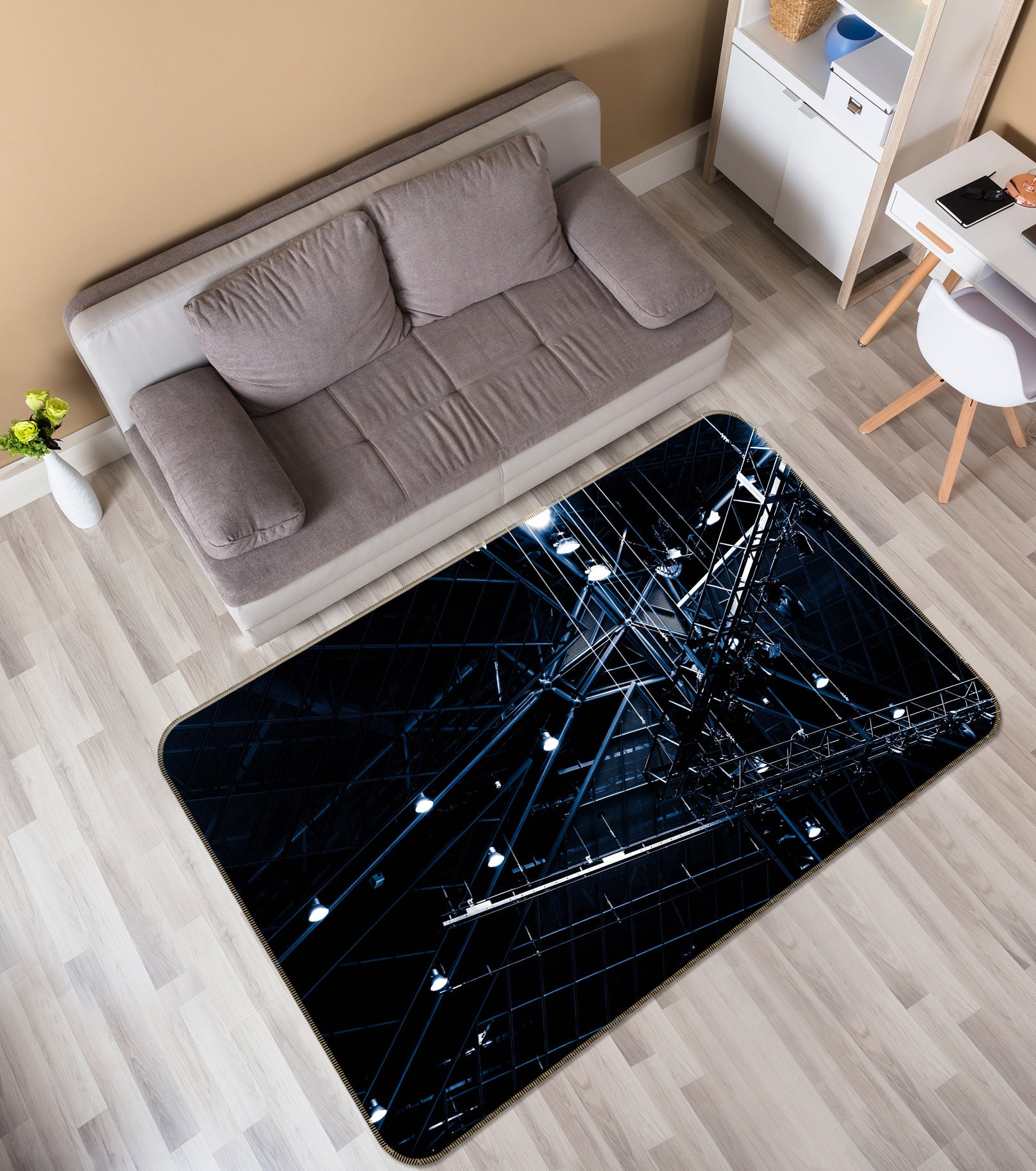 3D City Lighthouse 1059 Noirblanc777 Rug Non Slip Rug Mat