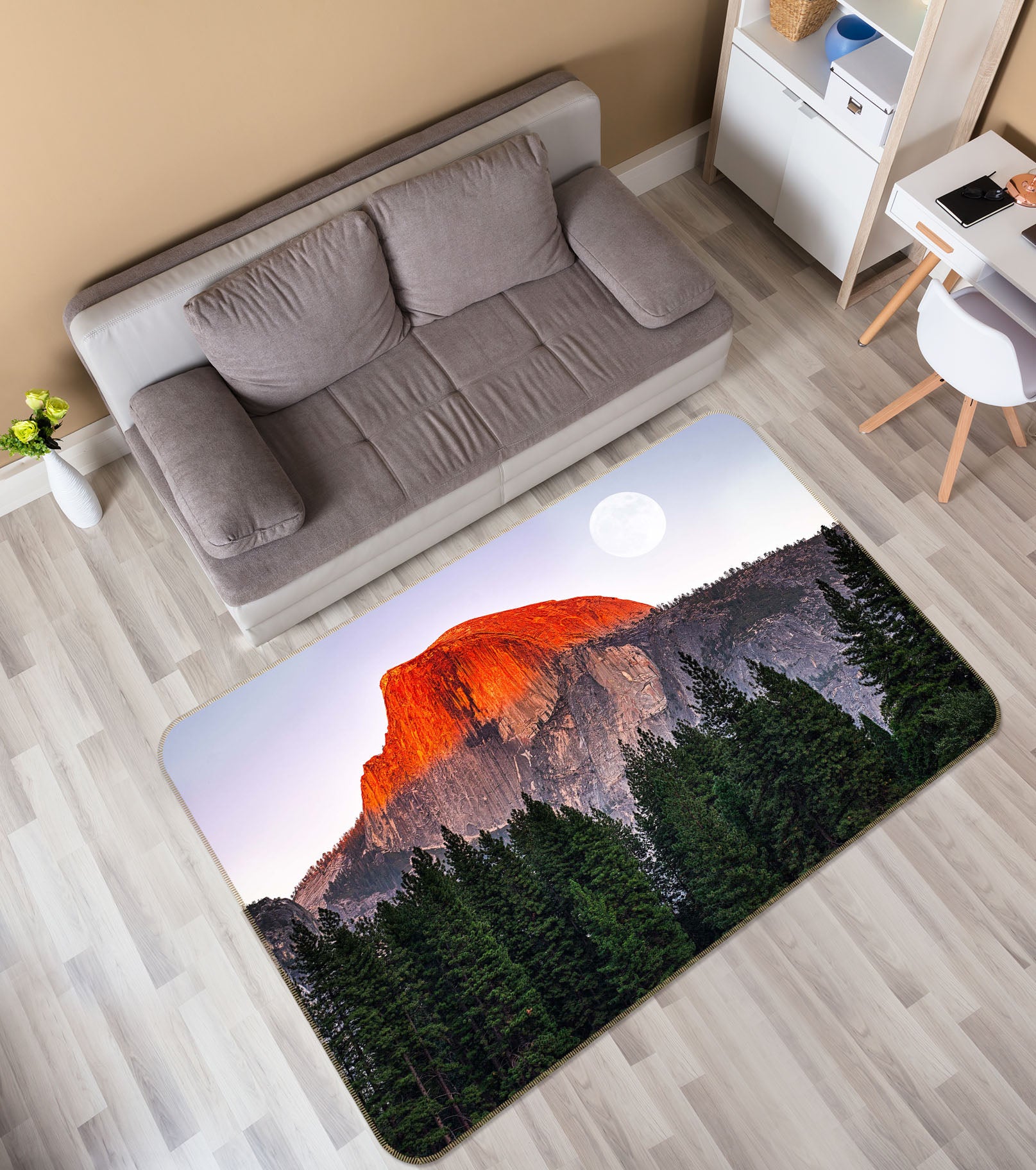 3D Red Valley 1174 Marco Carmassi Rug Non Slip Rug Mat