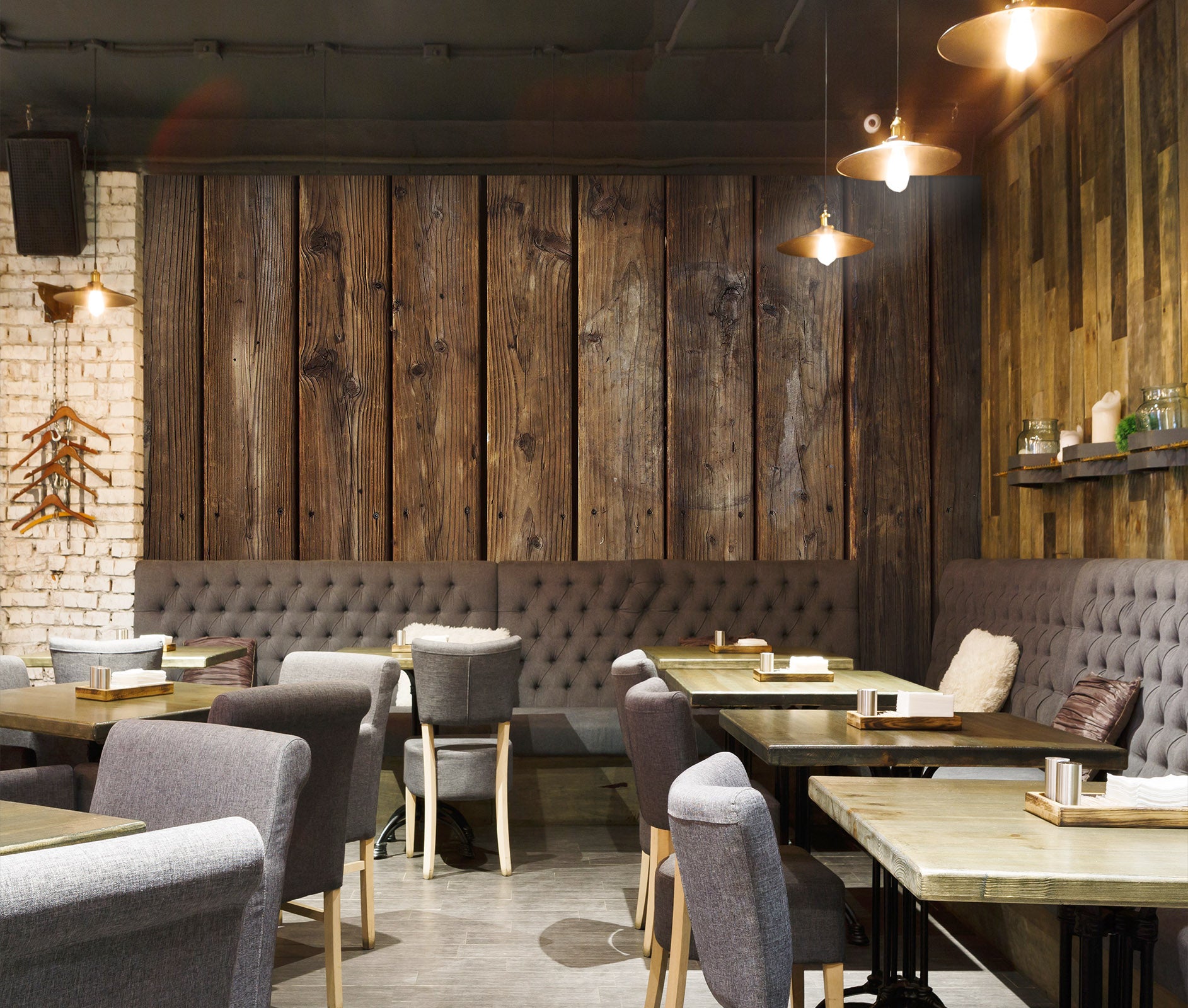 3D Gray Wood Grain 1493 Wall Murals