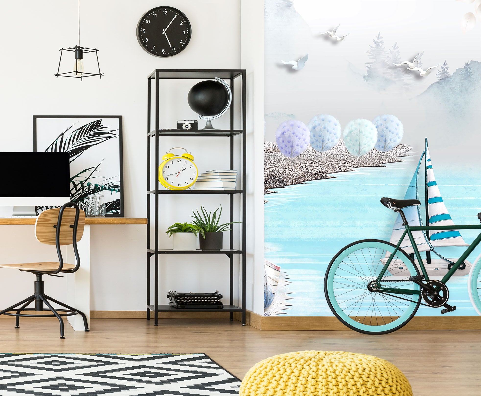 3D Sea Sailing 1825 Wall Murals