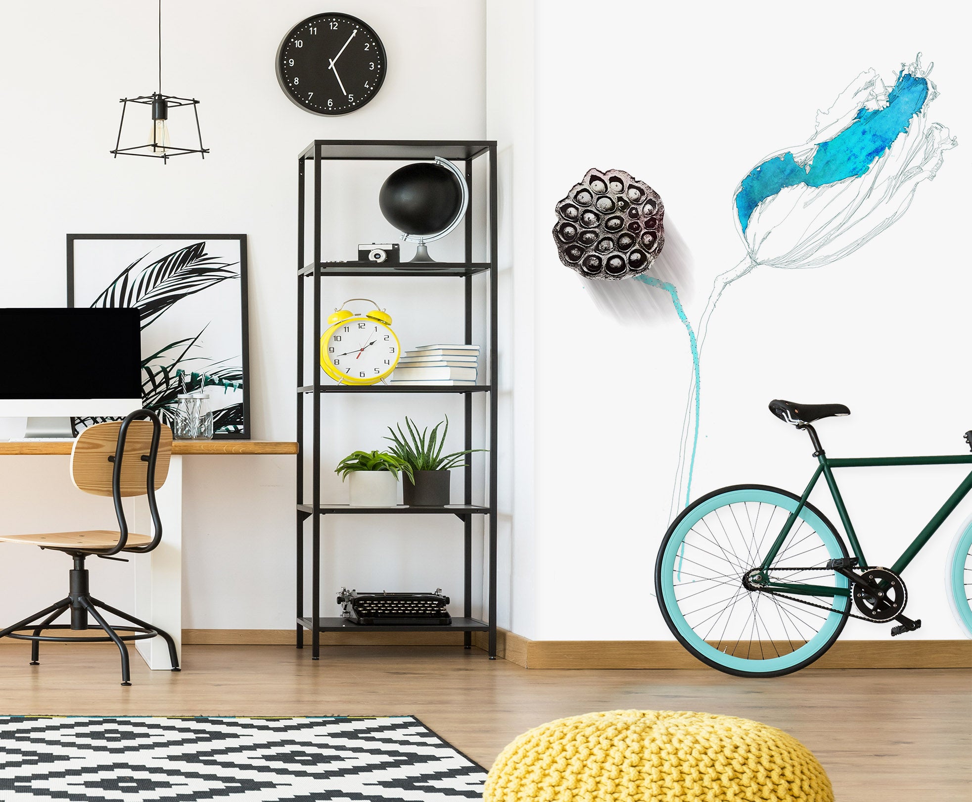 3D Autumn Lotus 1819 Wall Murals