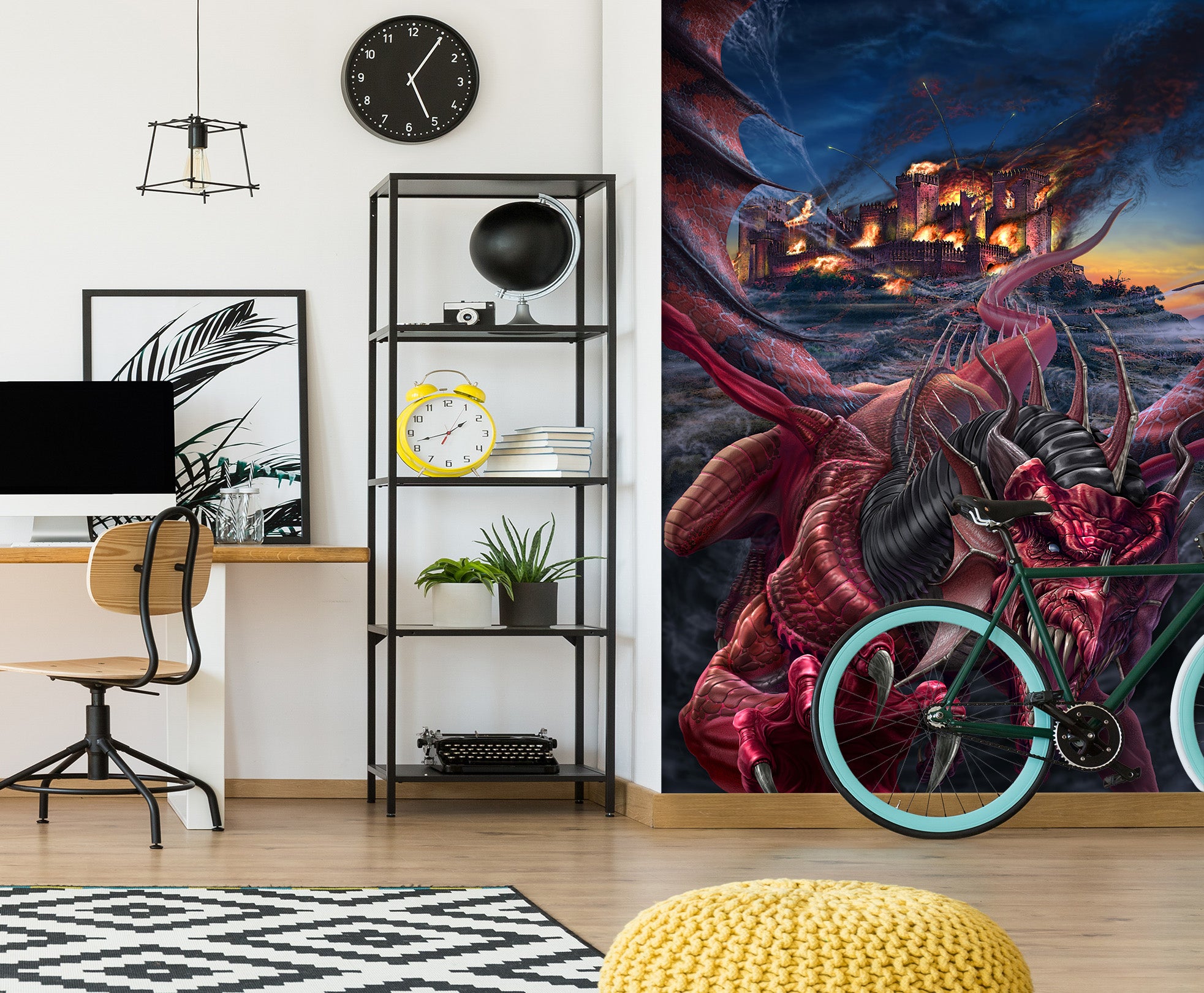 3D Red Dragon 5024 Tom Wood Wall Mural Wall Murals