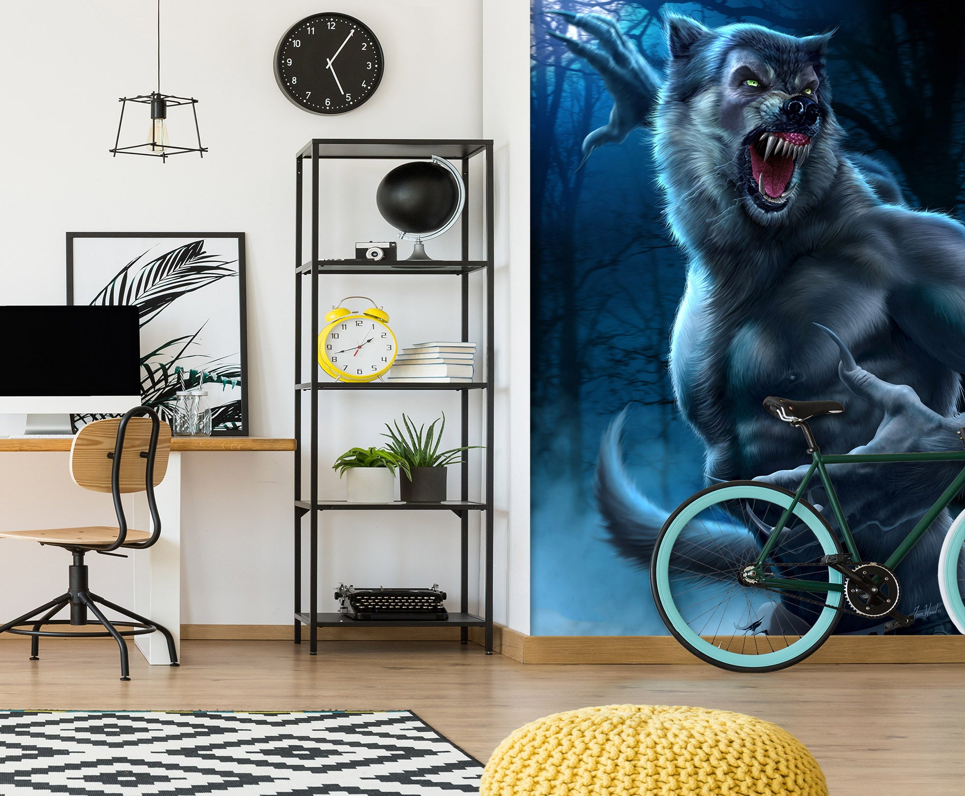 3D Werewolf 5022 Tom Wood Wall Mural Wall Murals