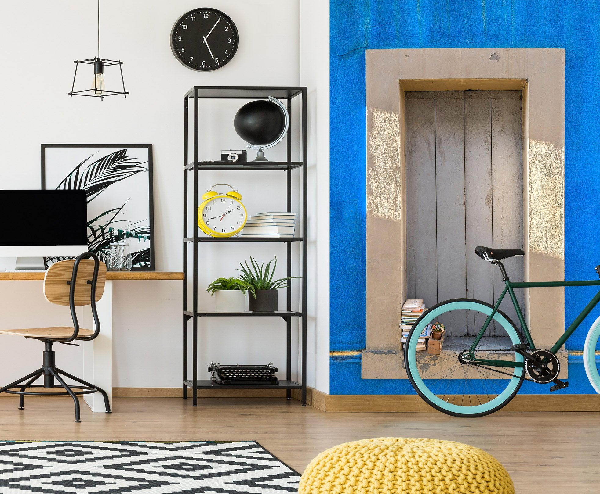 3D Blue Door 1399 Marco Carmassi Wall Mural Wall Murals Wallpaper AJ Wallpaper