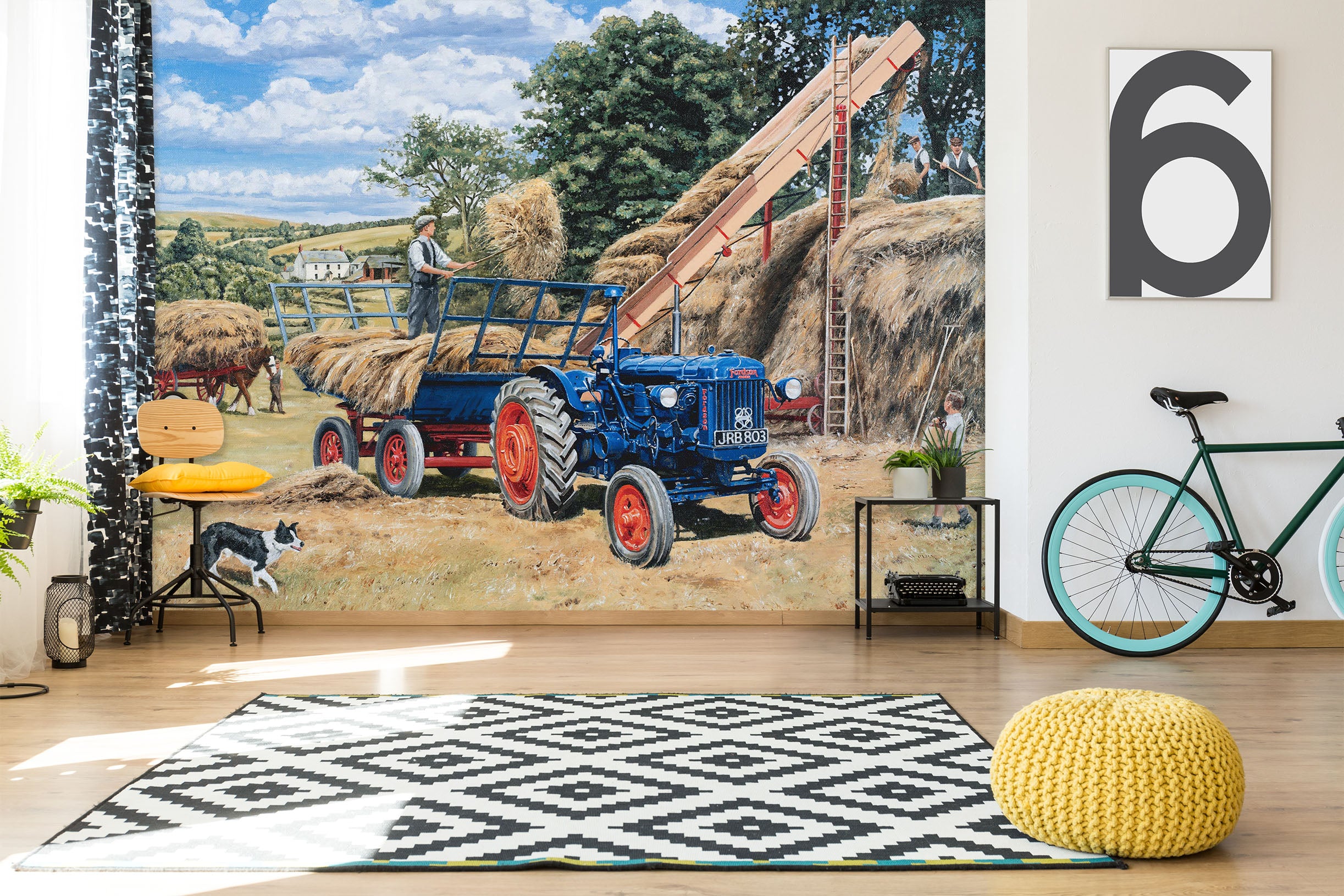 3D Building A Hayrick 1010 Trevor Mitchell Wall Mural Wall Murals