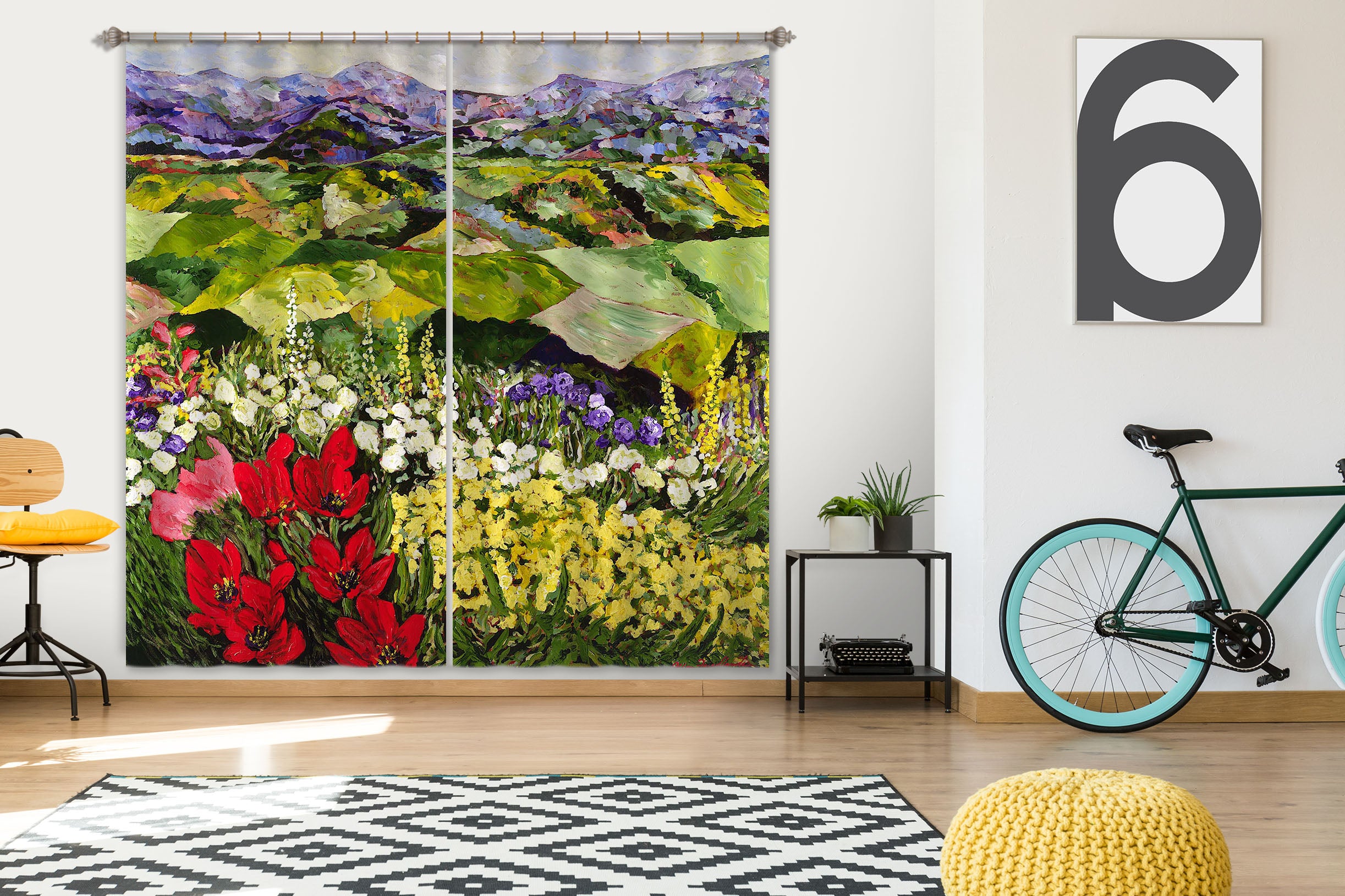 3D High Mountain 140 Allan P. Friedlander Curtain Curtains Drapes