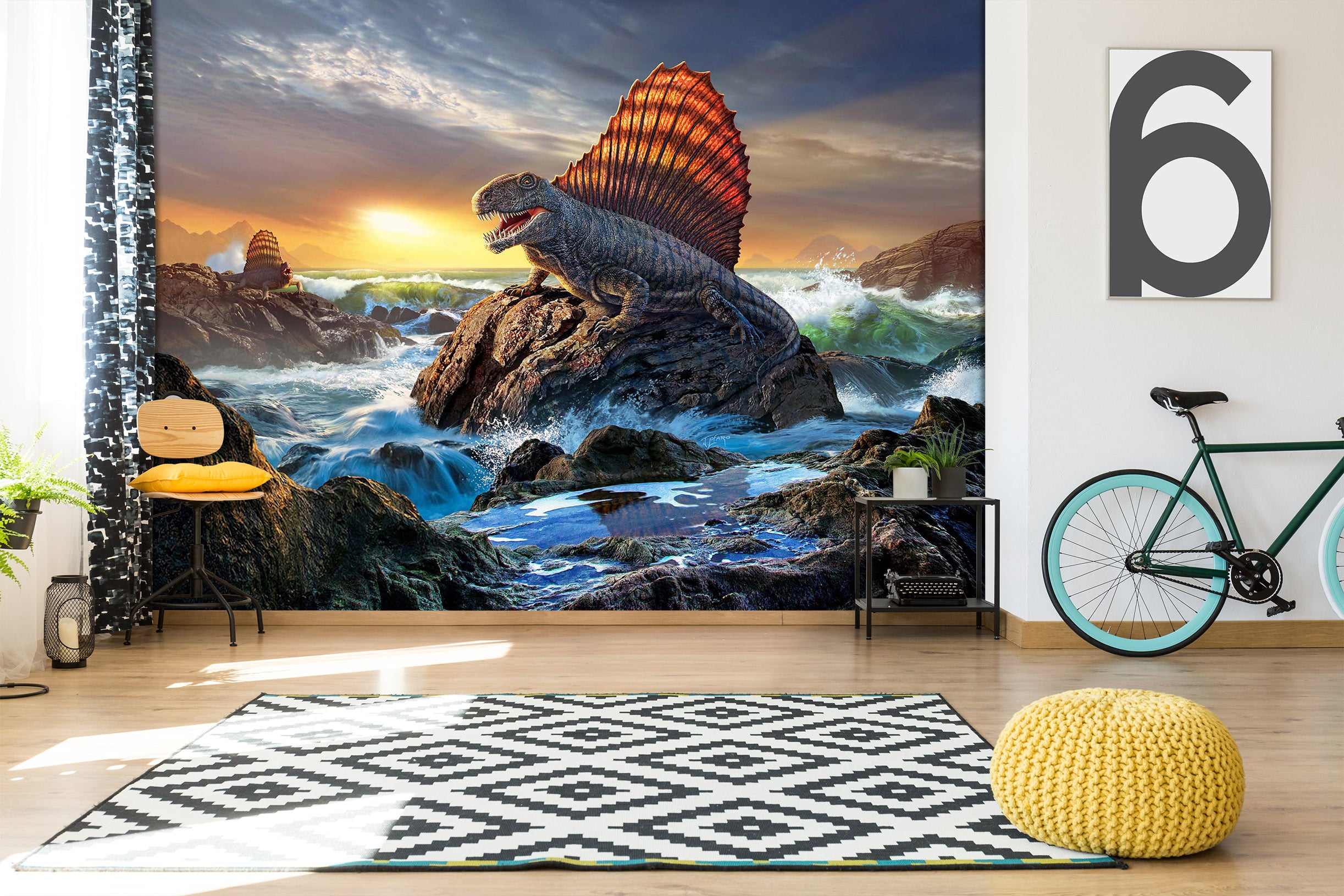 3D Dimetrodon 103 Jerry LoFaro Wall Mural Wall Murals