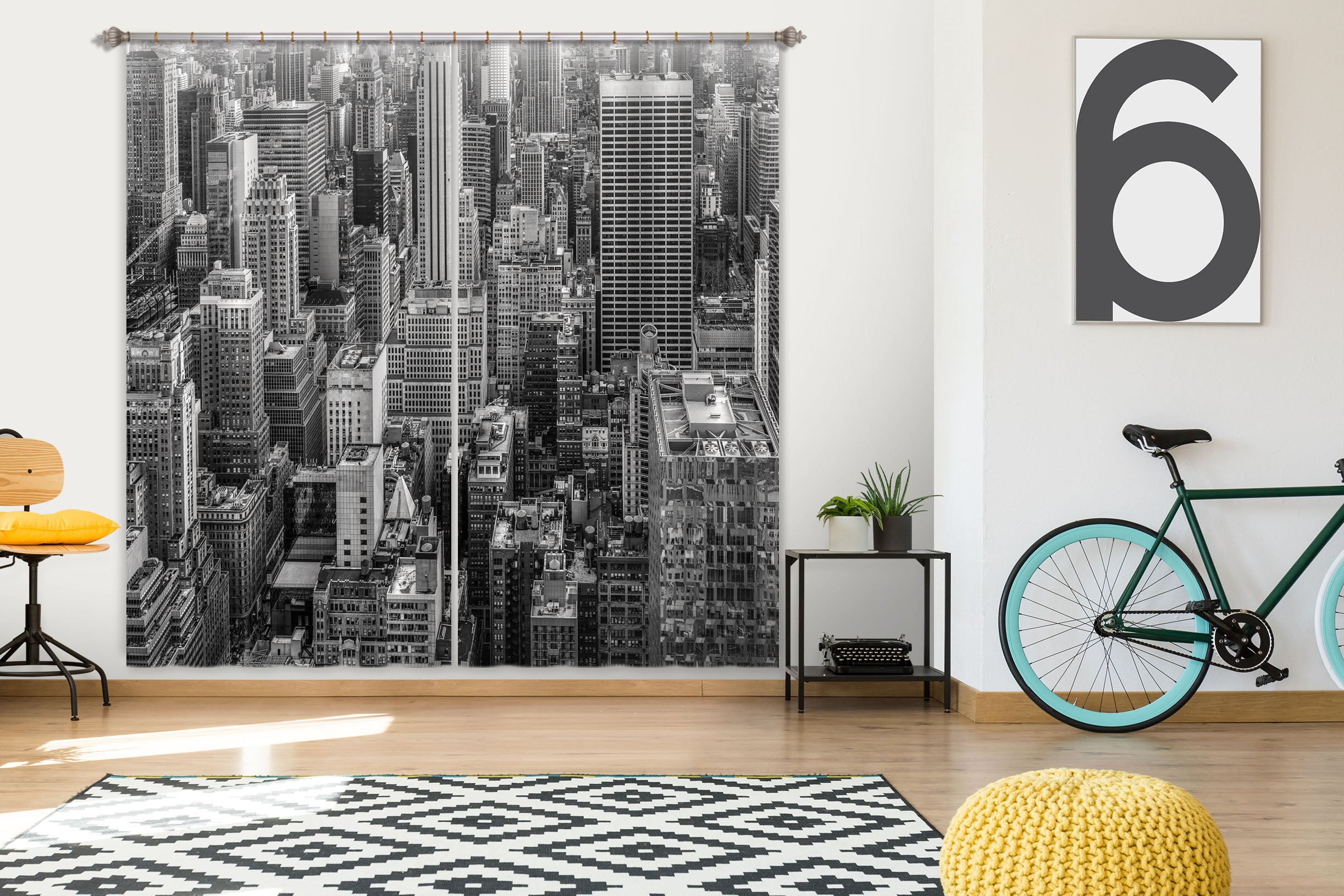 3D Grey Building 142 Marco Carmassi Curtain Curtains Drapes