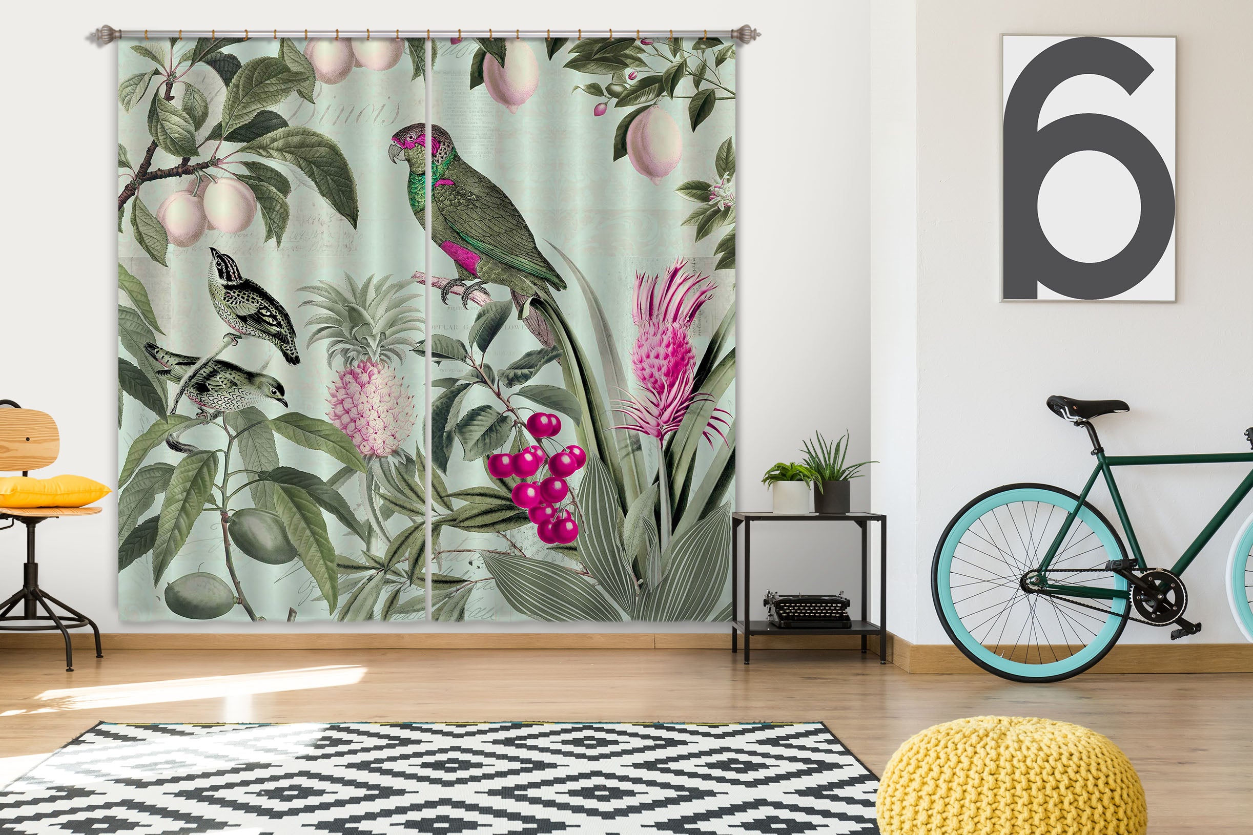 3D Fruit Paradise 058 Andrea haase Curtain Curtains Drapes