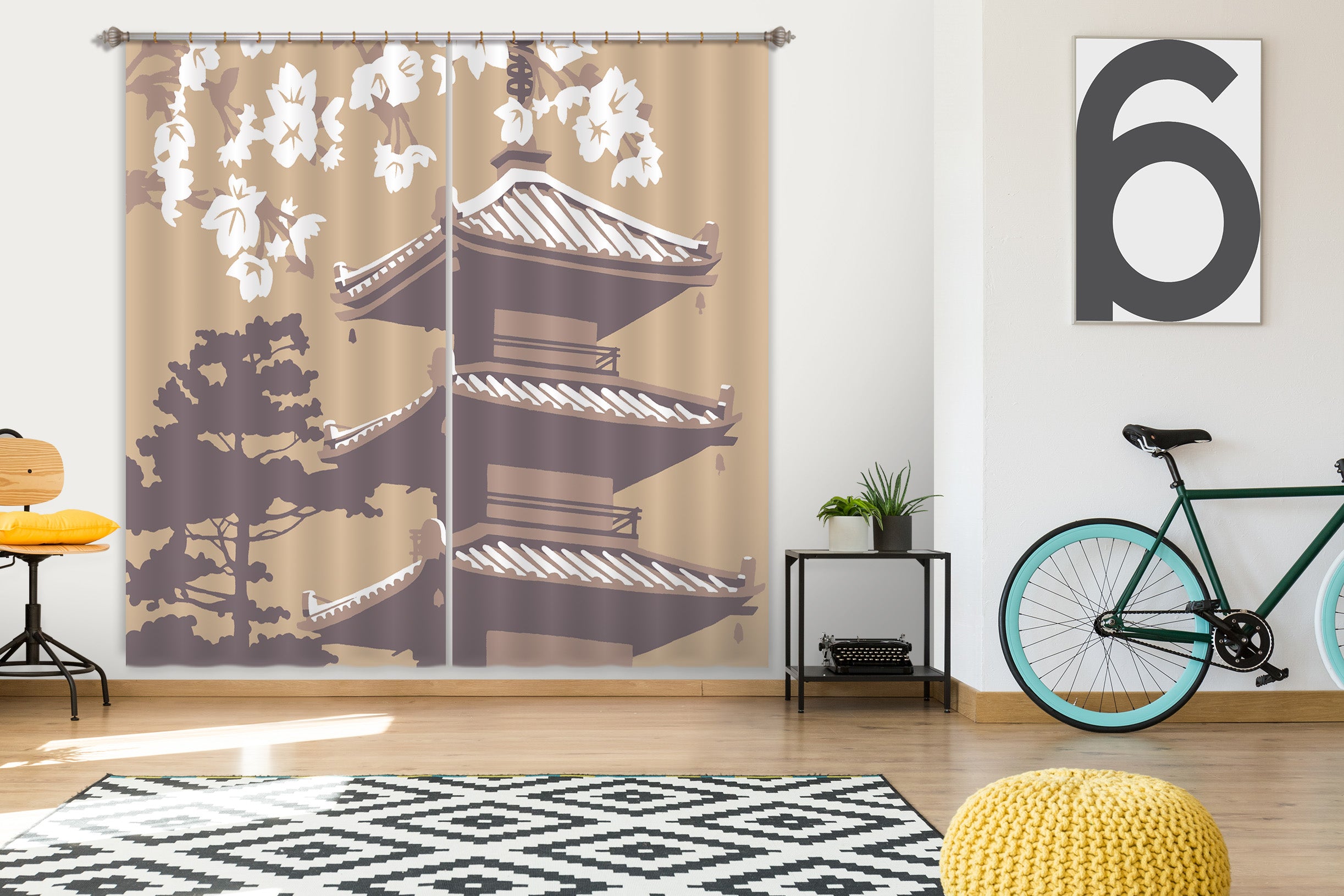 3D Japan 045 Steve Read Curtain Curtains Drapes