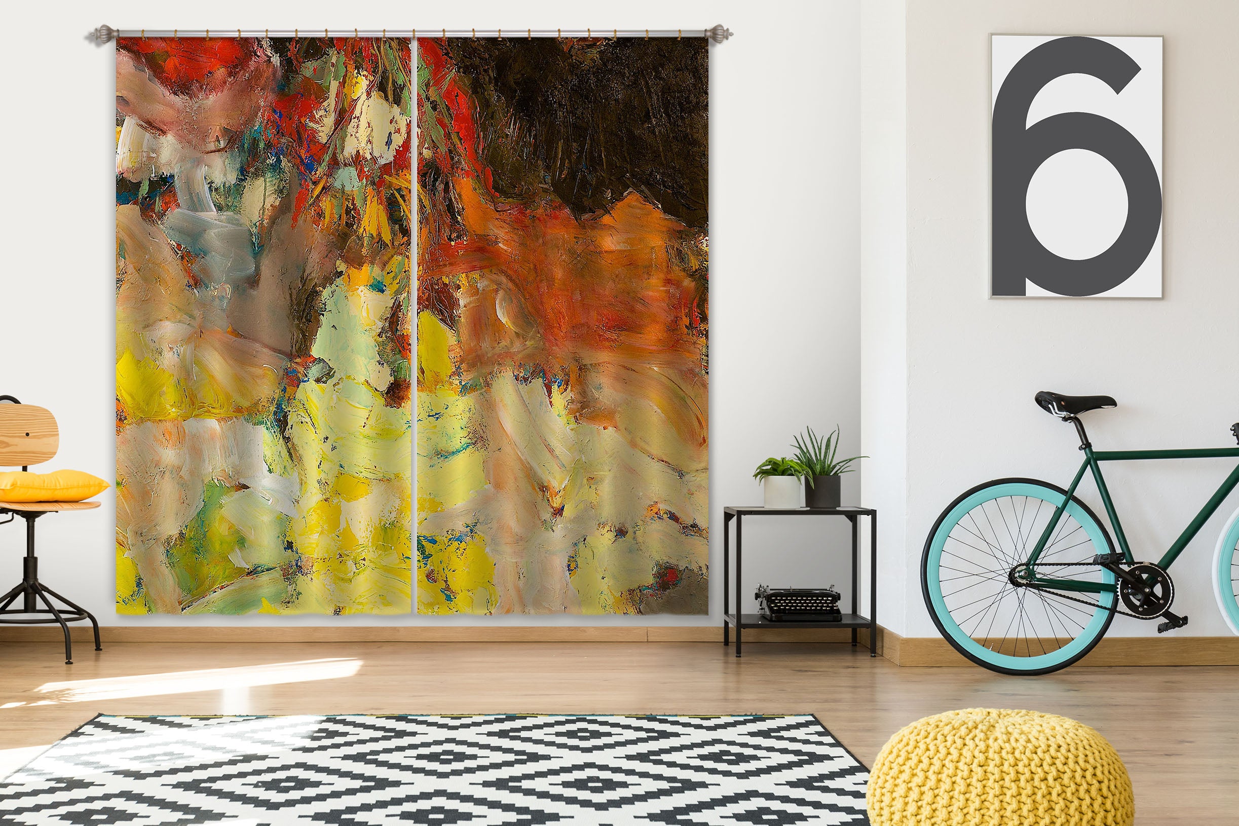 3D Color Graffiti 112 Allan P. Friedlander Curtain Curtains Drapes