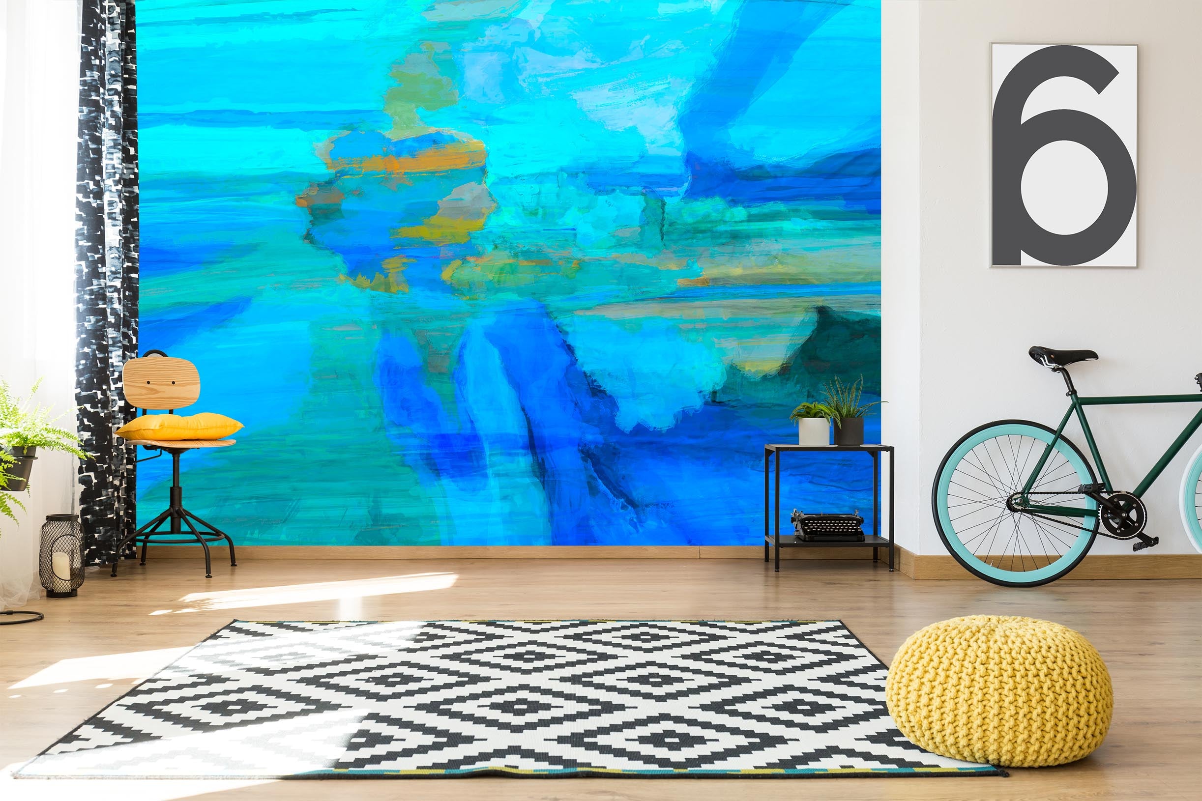 3D Blue Graffiti 1412 Michael Tienhaara Wall Mural Wall Murals