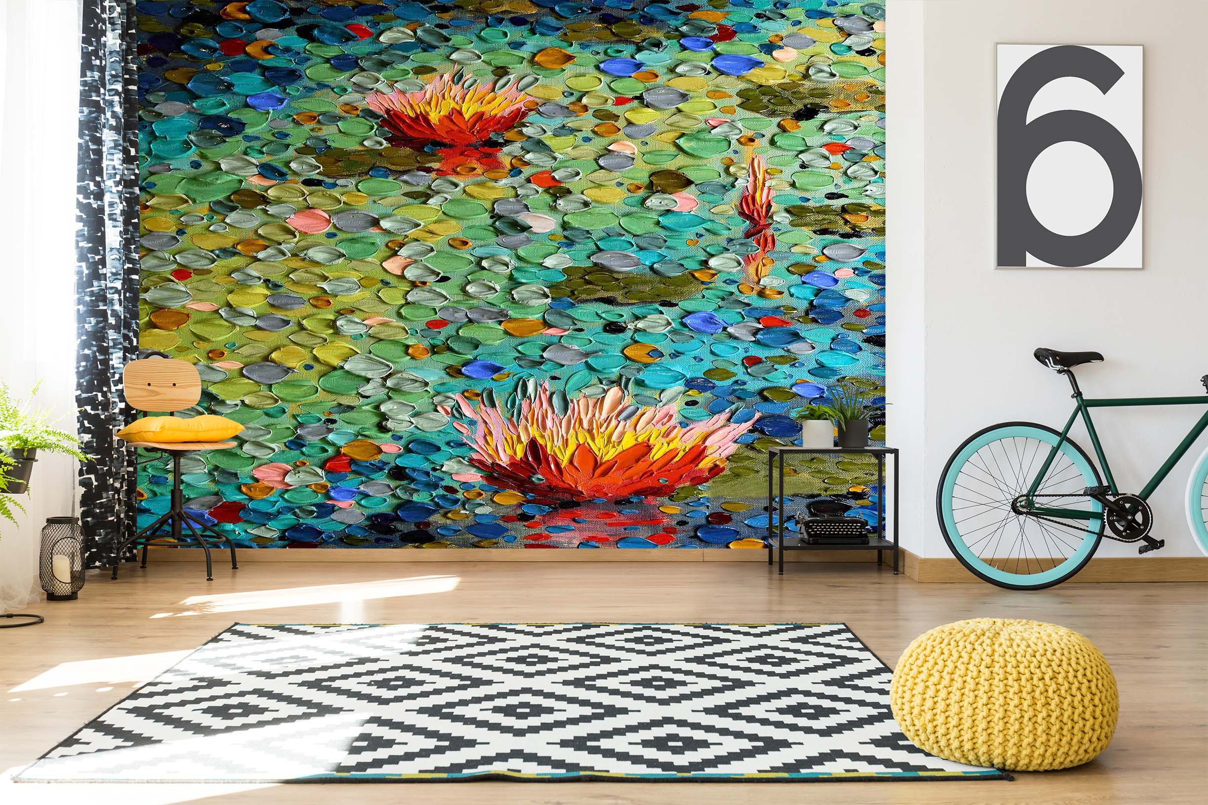 3D Summertime 1416 Dena Tollefson Wall Mural Wall Murals