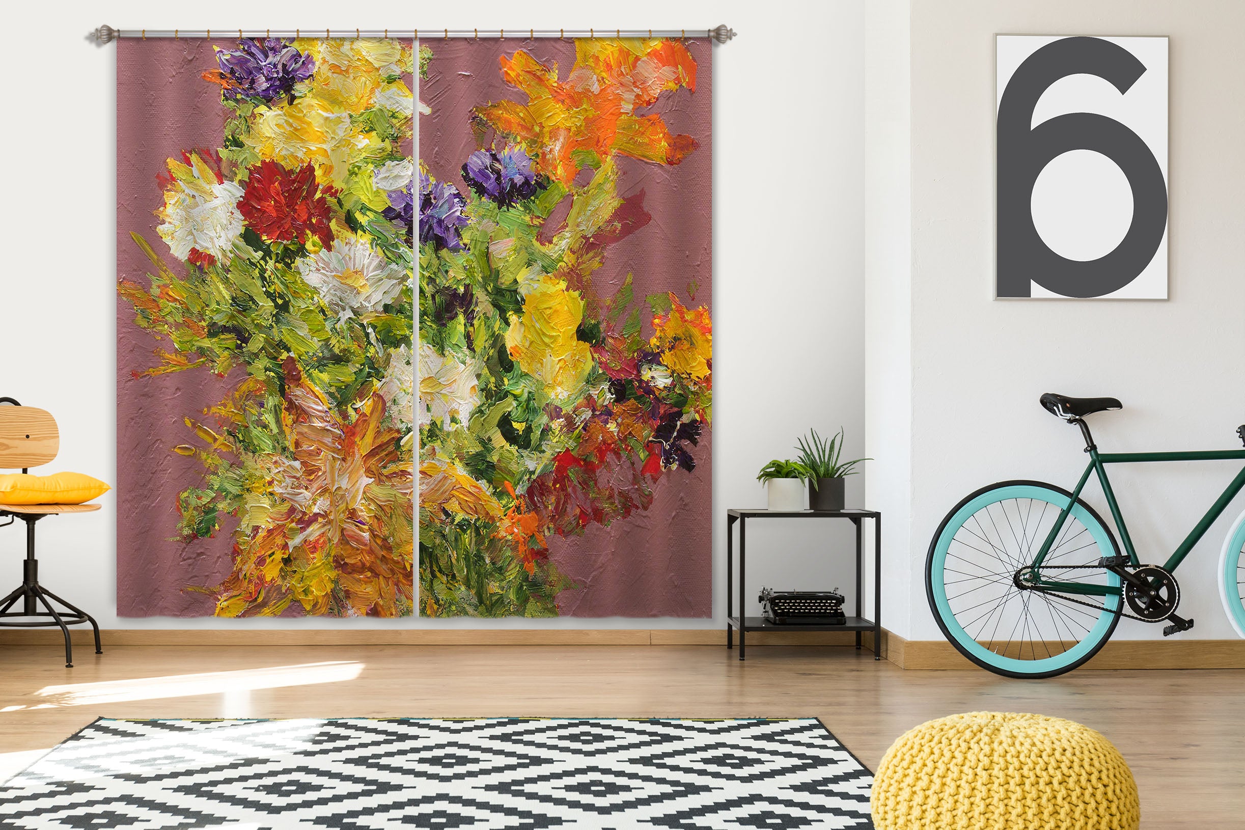 3D Bouquet 208 Allan P. Friedlander Curtain Curtains Drapes