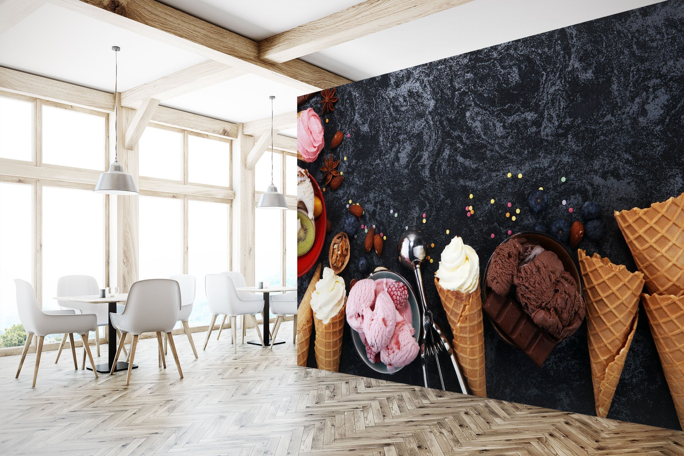 3D Chocolate Walnut Ice Cream 745 Wallpaper AJ Wallpaper 2