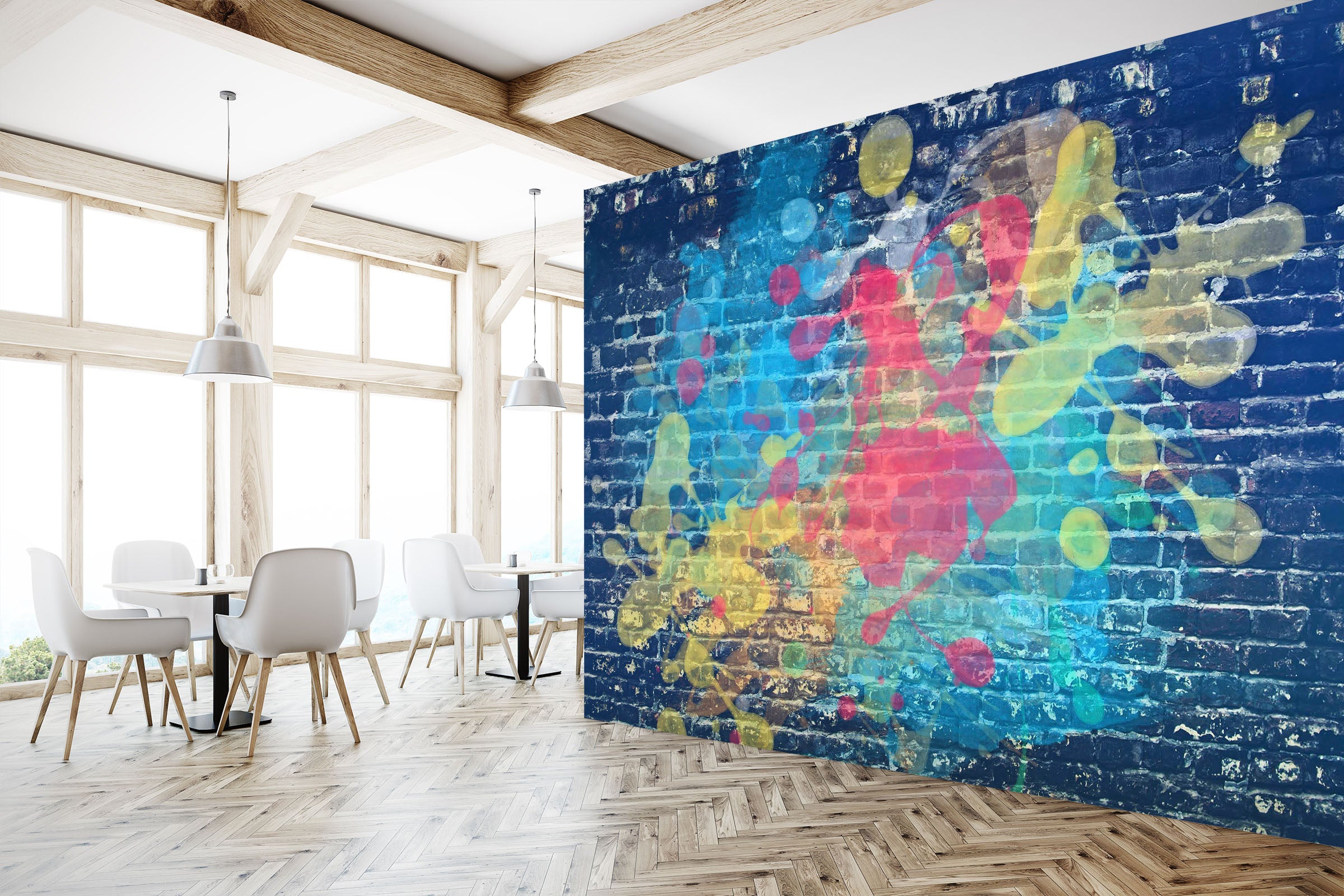 3D Color City Wall 1919 Wall Murals