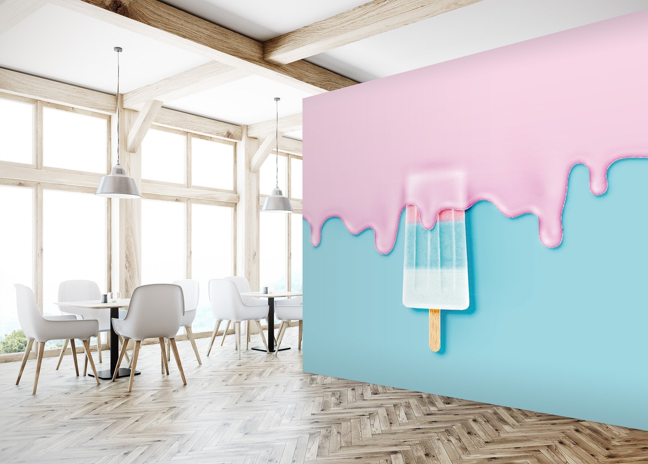 3D Wall Paint Ice Cream 762 Wallpaper AJ Wallpaper 2