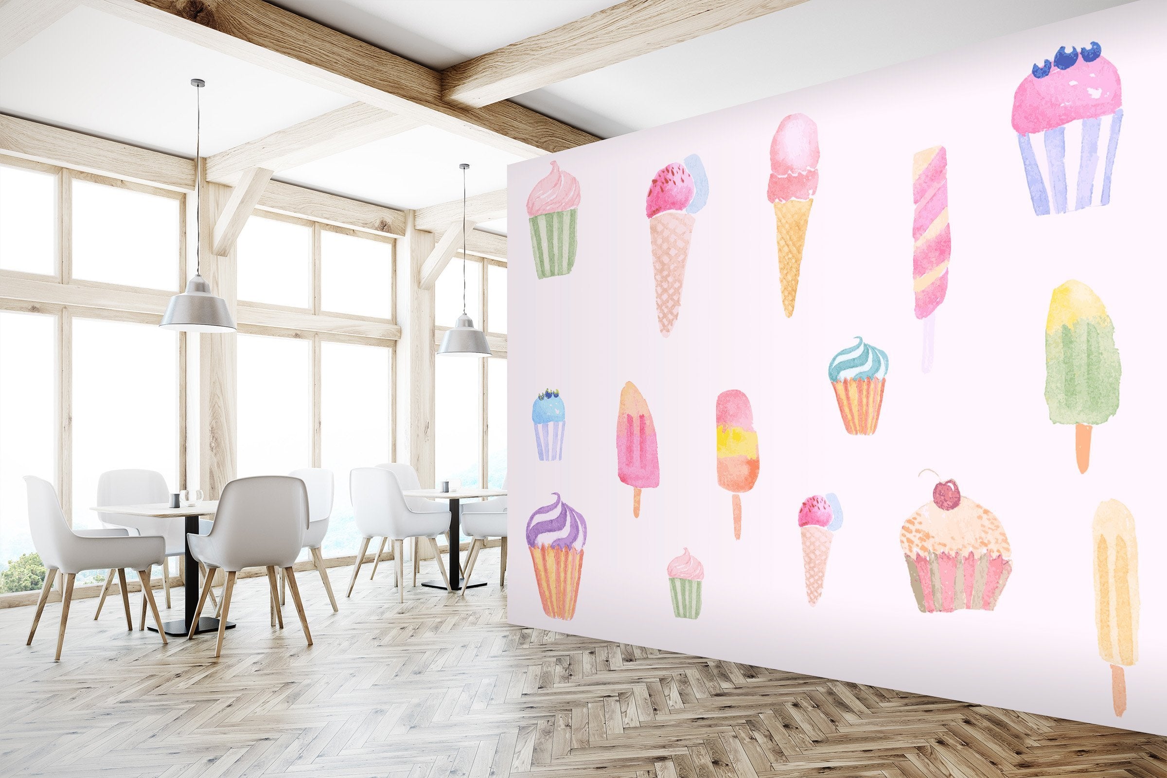 3D Pink Ice Cream 14 Wallpaper AJ Wallpaper 2