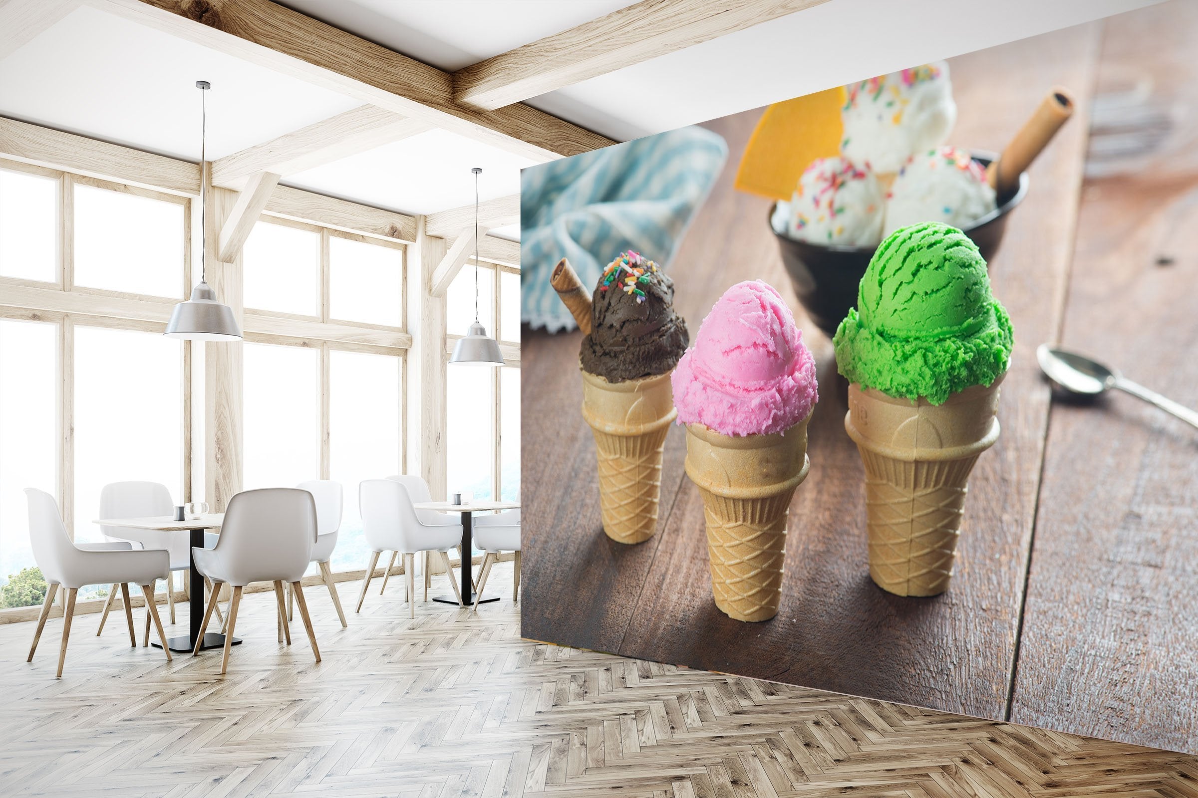 3D Round Ice Cream 432 Wallpaper AJ Wallpaper 2