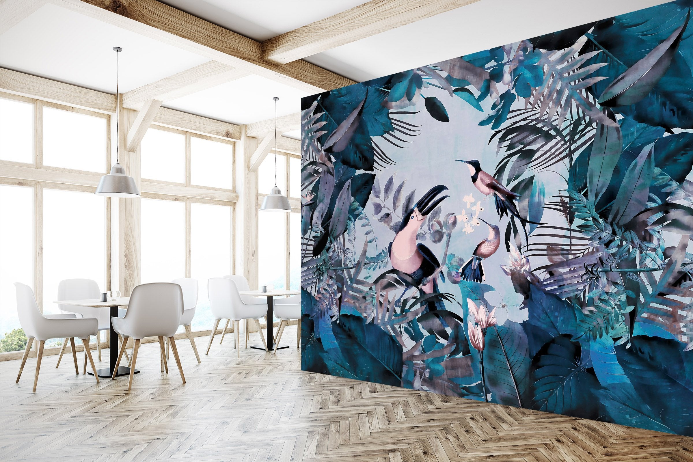 3D Bird Feeding 1404 Andrea haase Wall Mural Wall Murals Wallpaper AJ Wallpaper 2