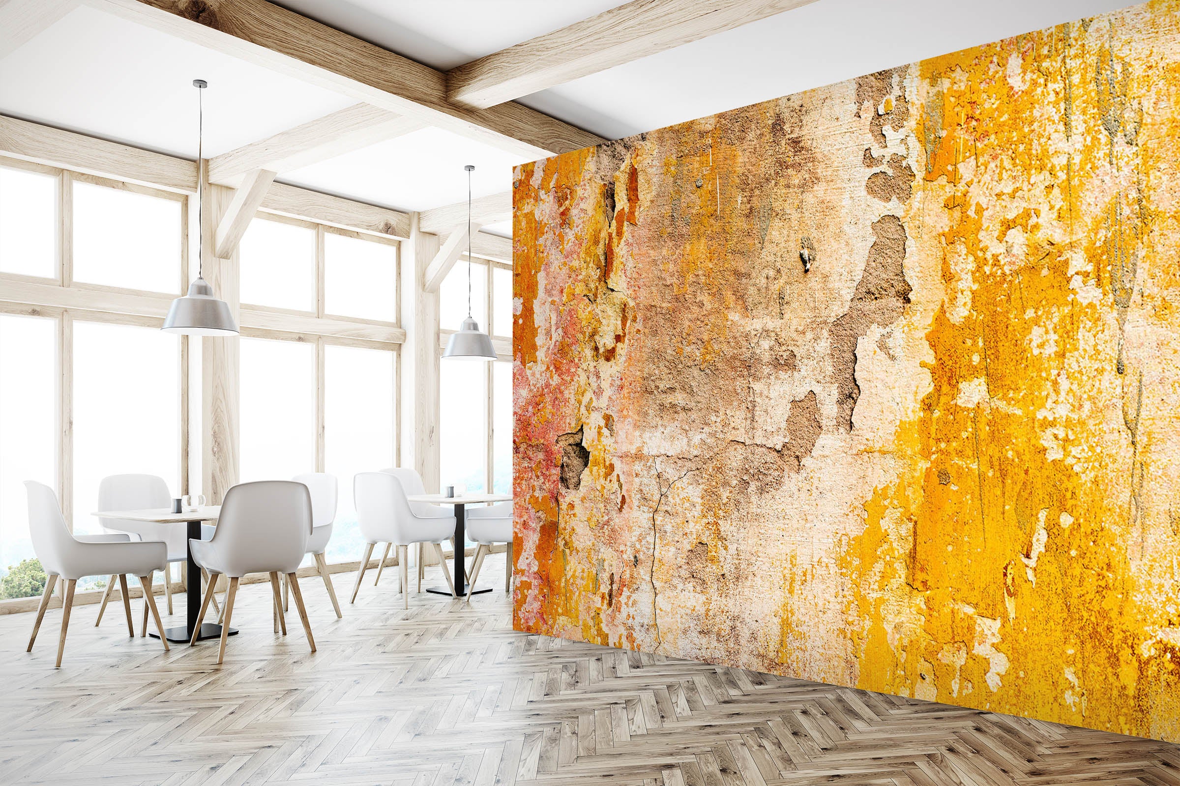 3D Yellow City Wall 1925 Wall Murals