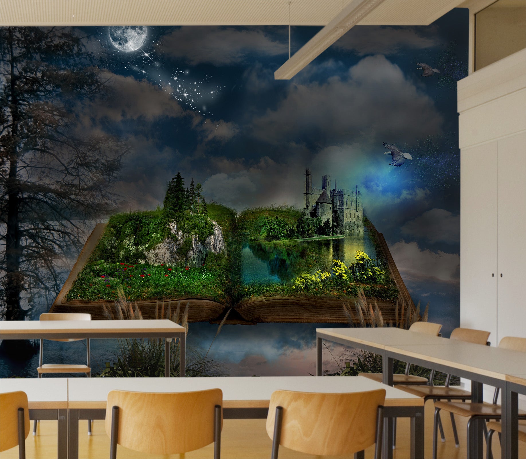 3D Book Mountain 140 Wall Murals