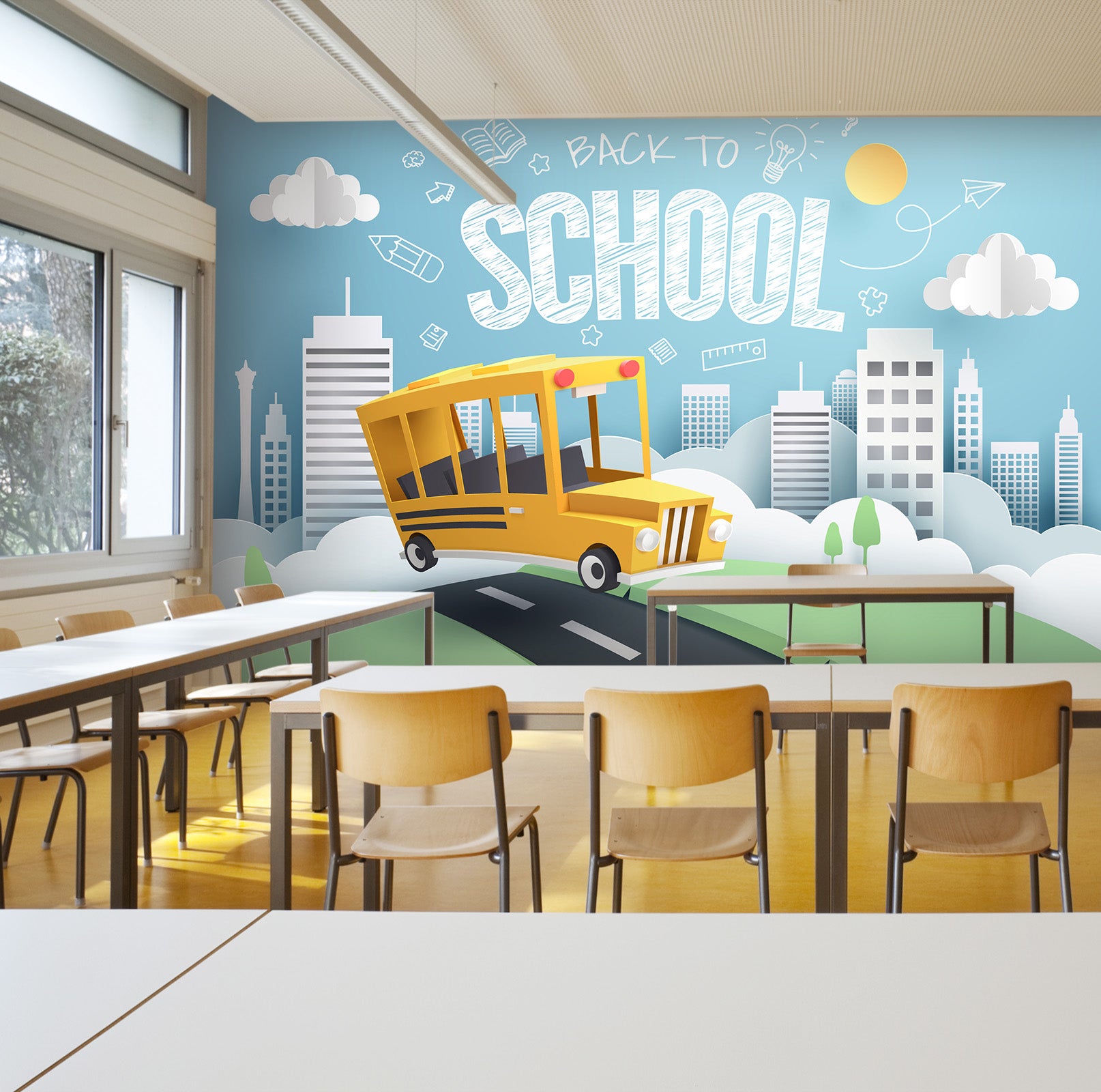 3D Building Car 179 Wall Murals